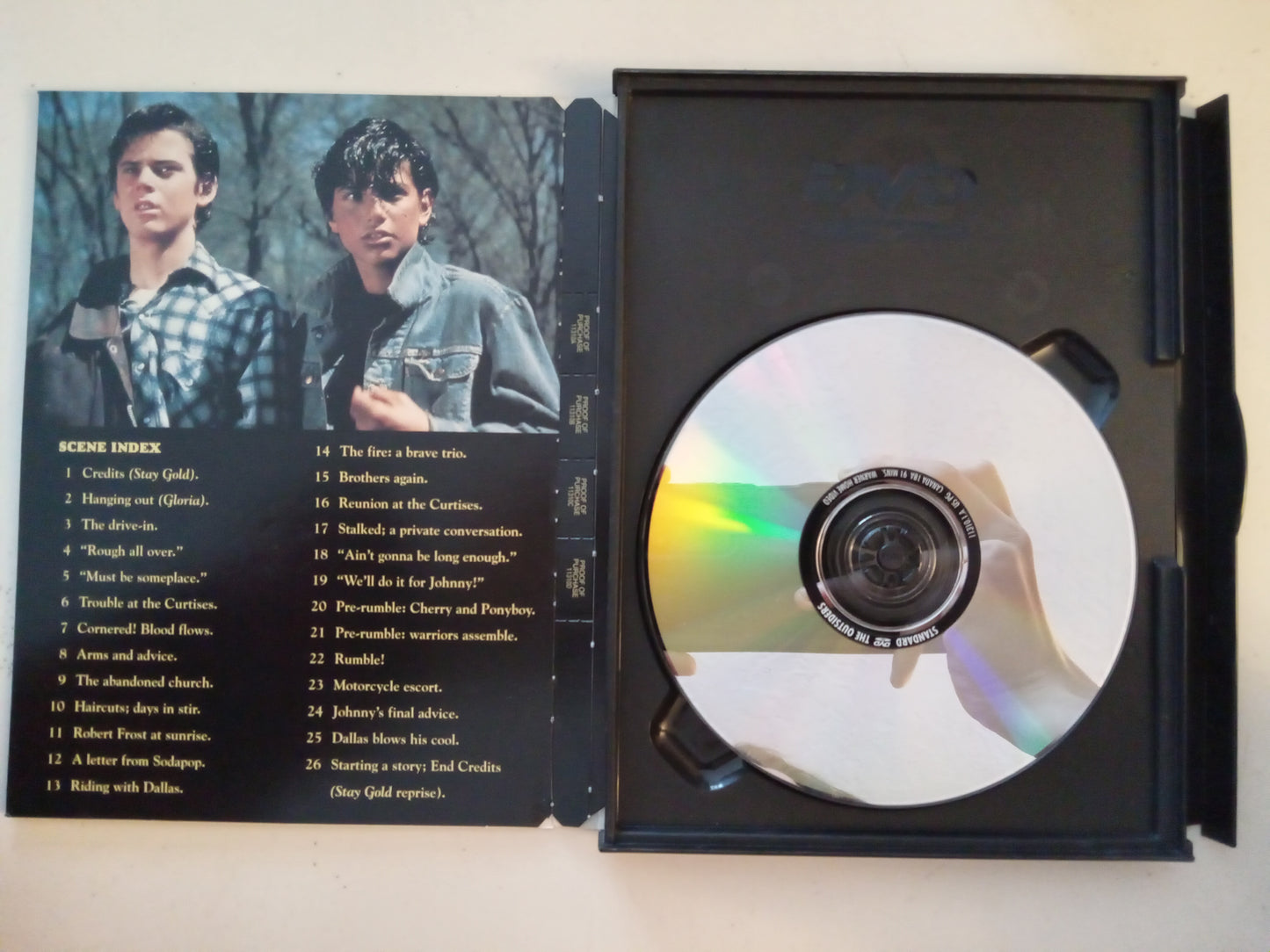 The Outsiders, DVD Movie, Patrick Swayze Widescreen, Rated PG, USED