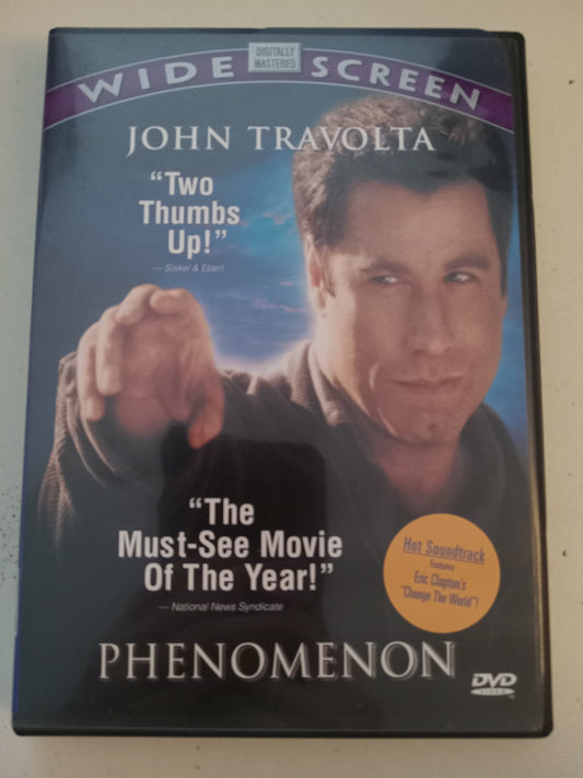 Phenomenon, DVD Movie, John Travolta Widescreen, Rated PG, USED
