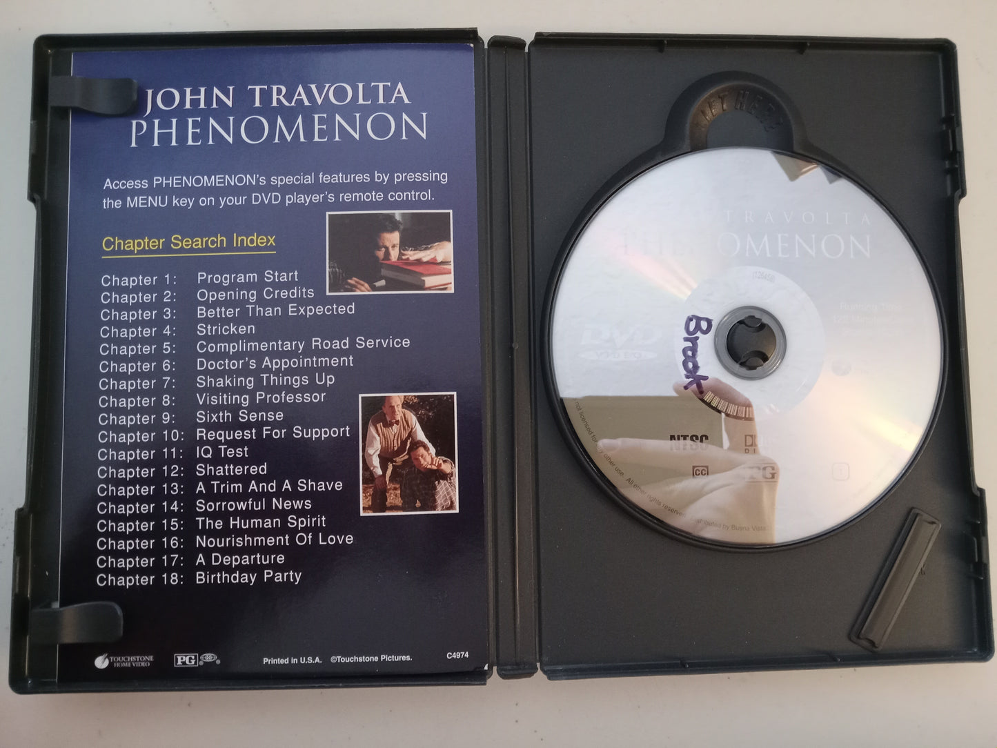 Phenomenon, DVD Movie, John Travolta Widescreen, Rated PG, USED