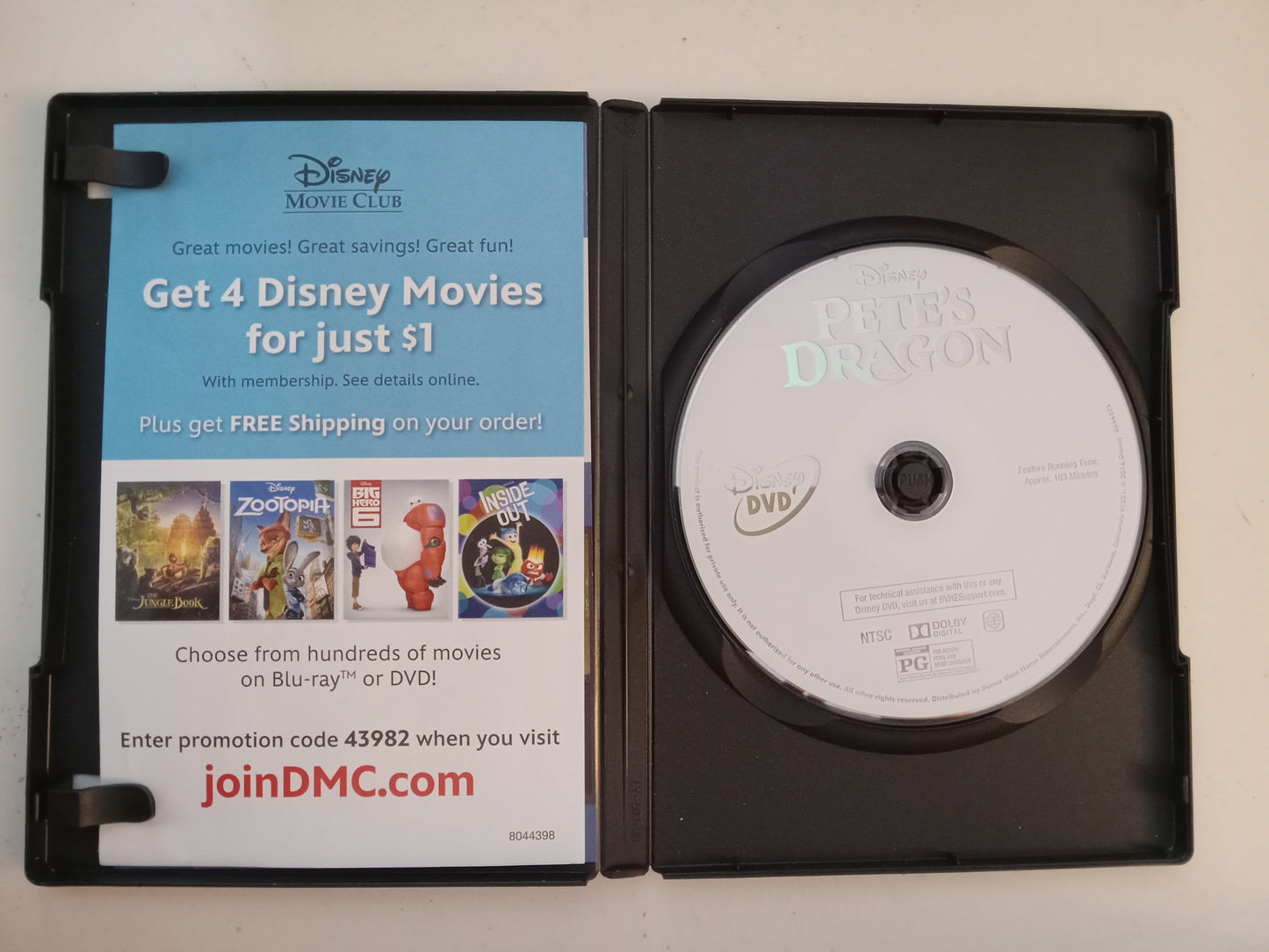 Pete's Dragon, DVD Movie, Bryce Dallas Howard Widescreen, Rated PG, USED