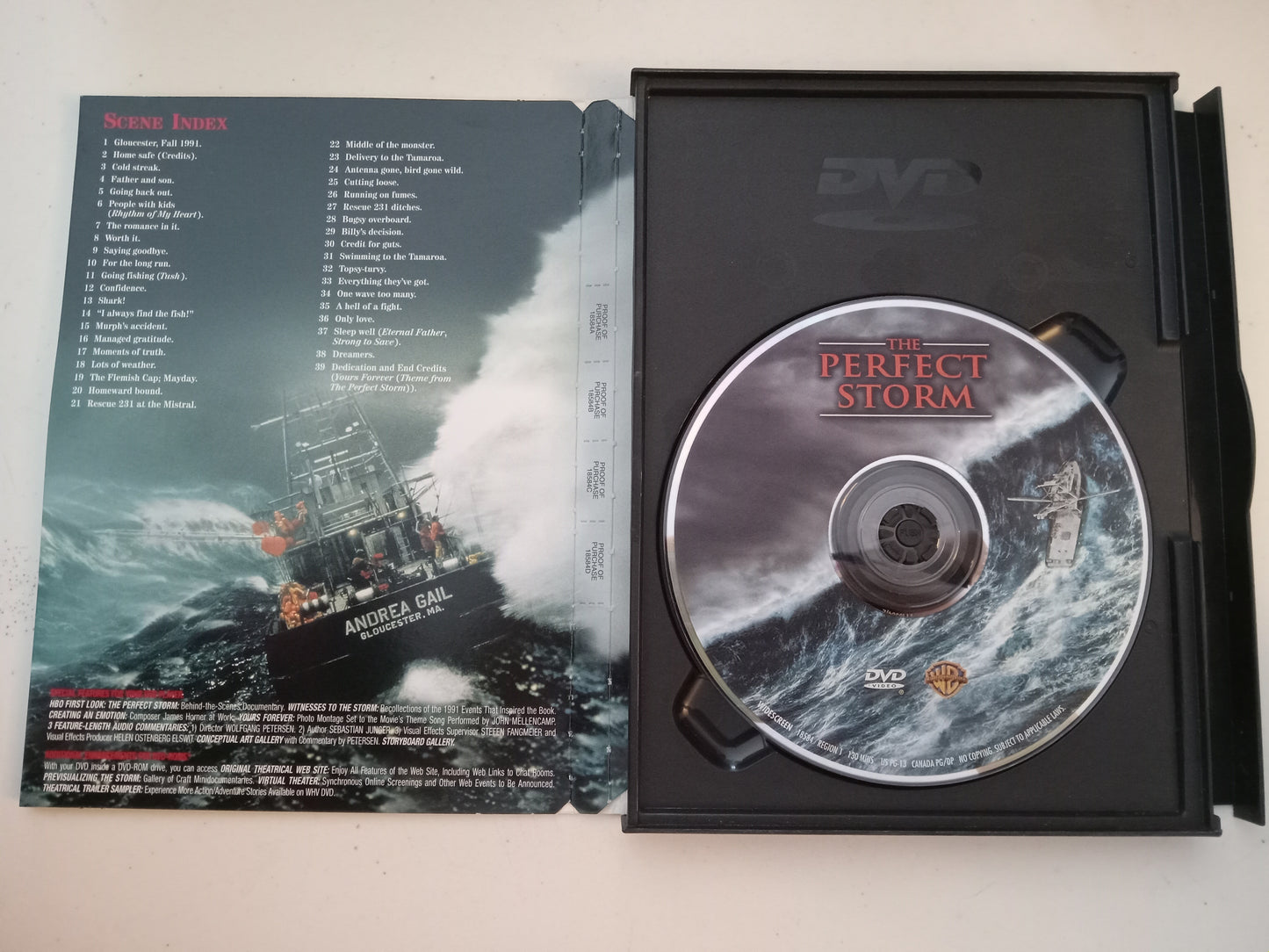 The Perfect Storm, DVD Movie, Mark Wahlberg Widescreen, Rated PG-13, USED