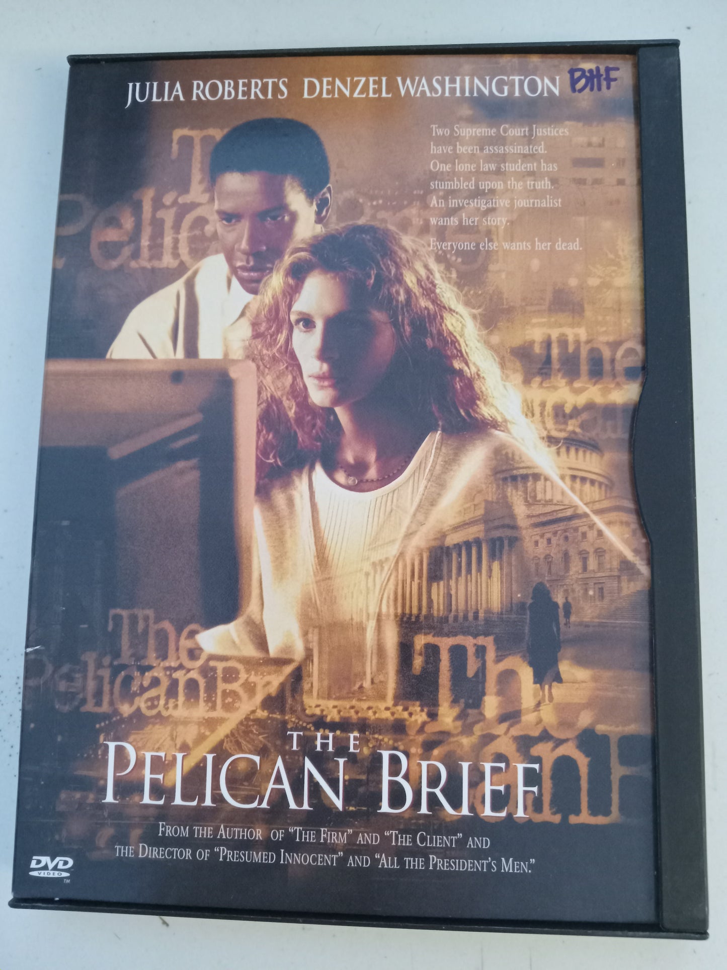The Pelican Brief, DVD Movie, Julia Roberts Widescreen, Rated PG-13, USED