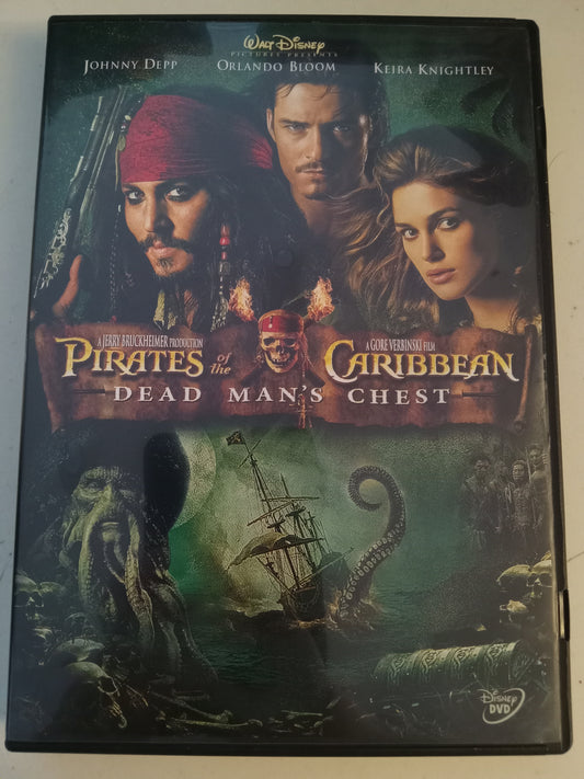 Pirates Of The Caribbean Dead Man's Chest, DVD Movie, Johnny Depp Widescreen, Rated PG-13, USED