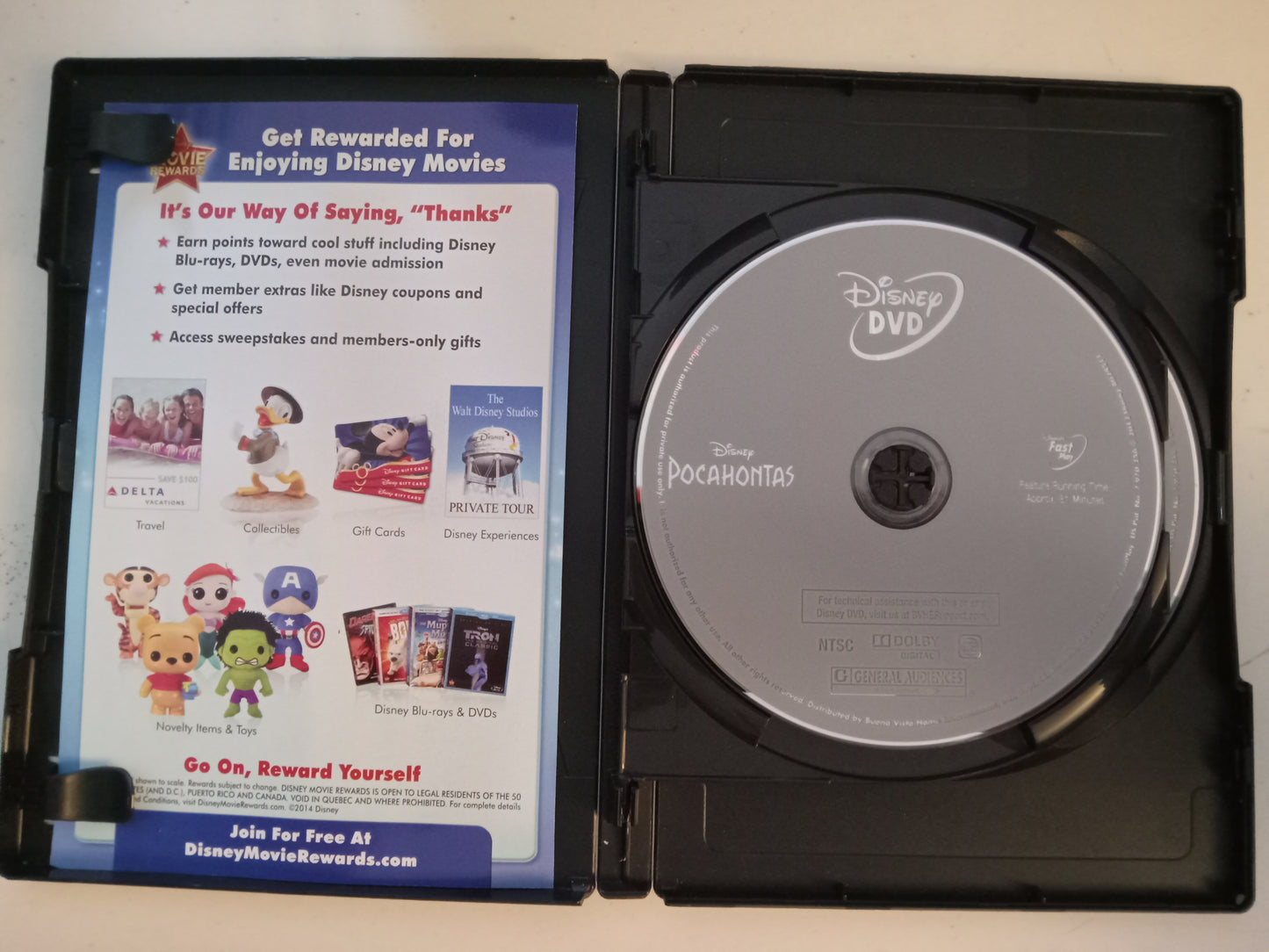 Pocahontas 1 And 2, Disney Animation 2 DVD Movies, Widescreen, Rated G, USED