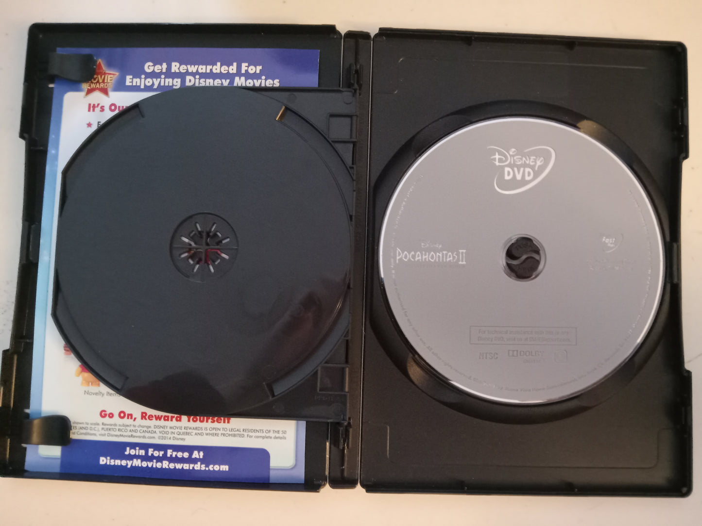 Pocahontas 1 And 2, Disney Animation 2 DVD Movies, Widescreen, Rated G, USED