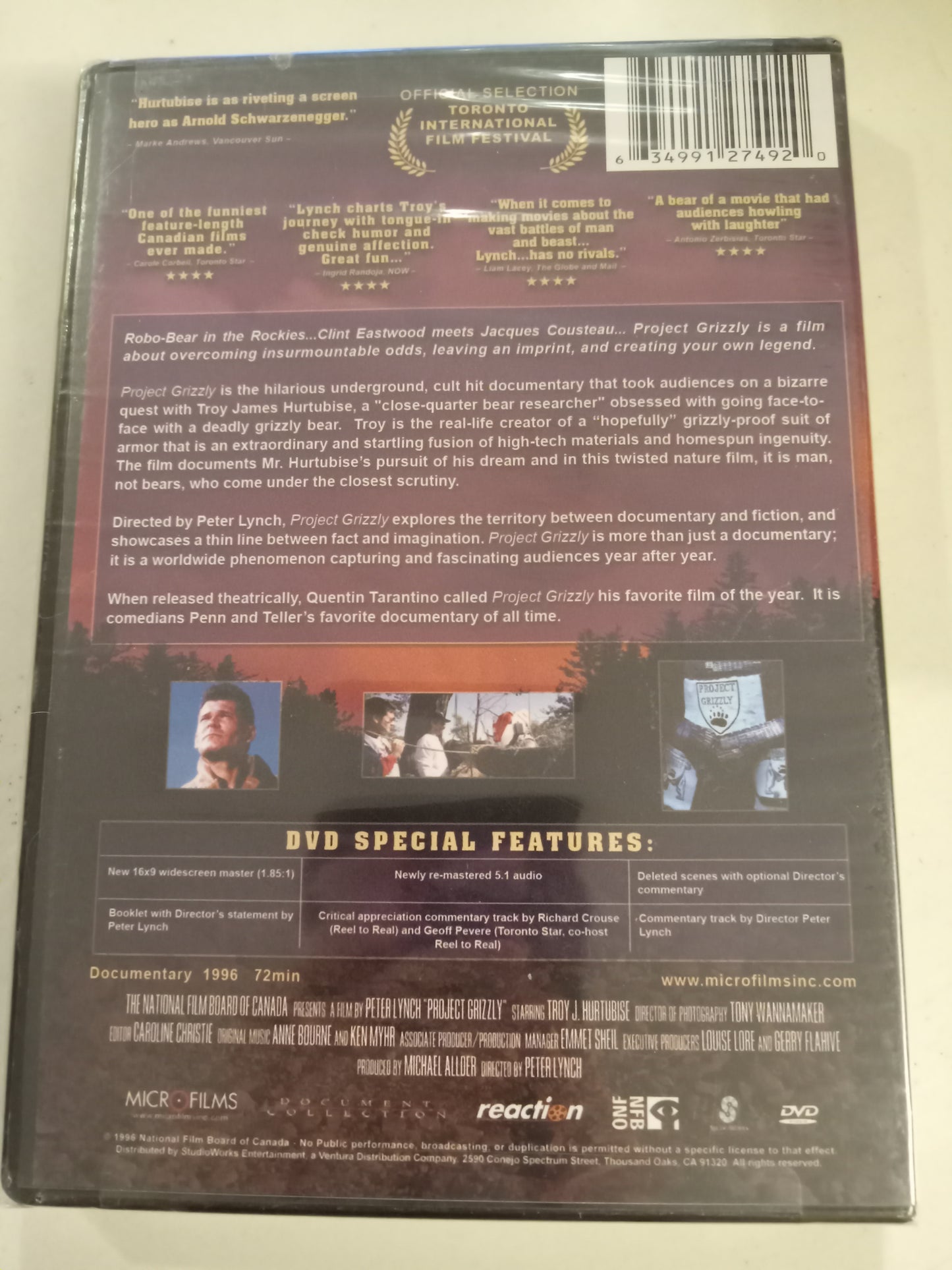 Project Grizzly, DVD Movie, Troy Hurtubise Widescreen, Not Rated, Rare NEW