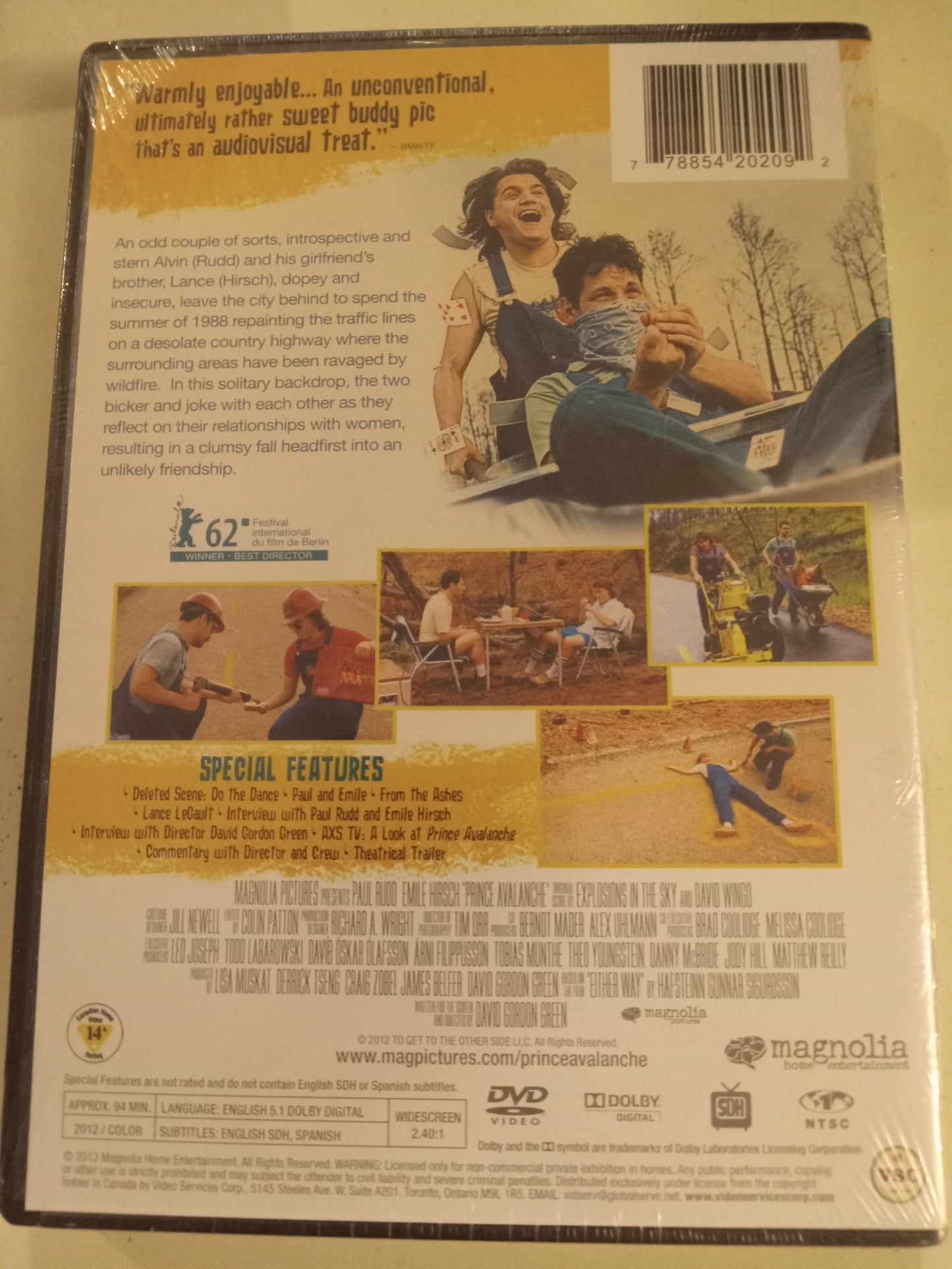 Prince Avalanche, DVD Movie, Paul Rudd Widescreen, Not Rated, NEW
