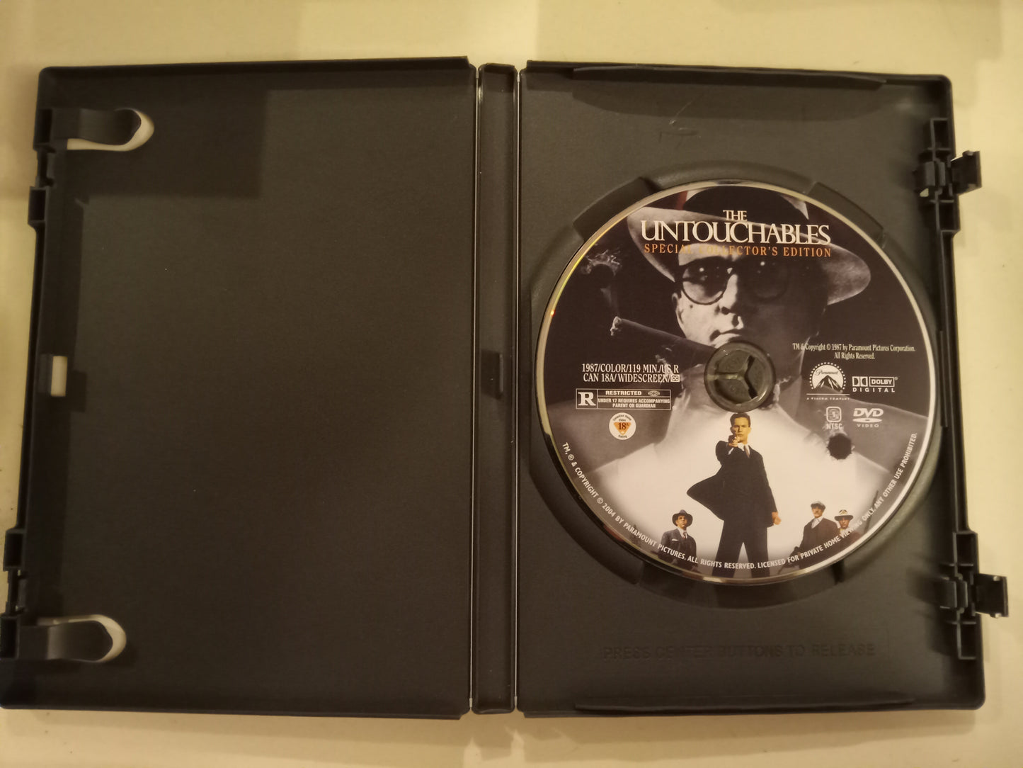 The Untouchables, Special Collector's Ed. DVD Movie, Kevin Costner Widescreen, Rated R, NEW/USED