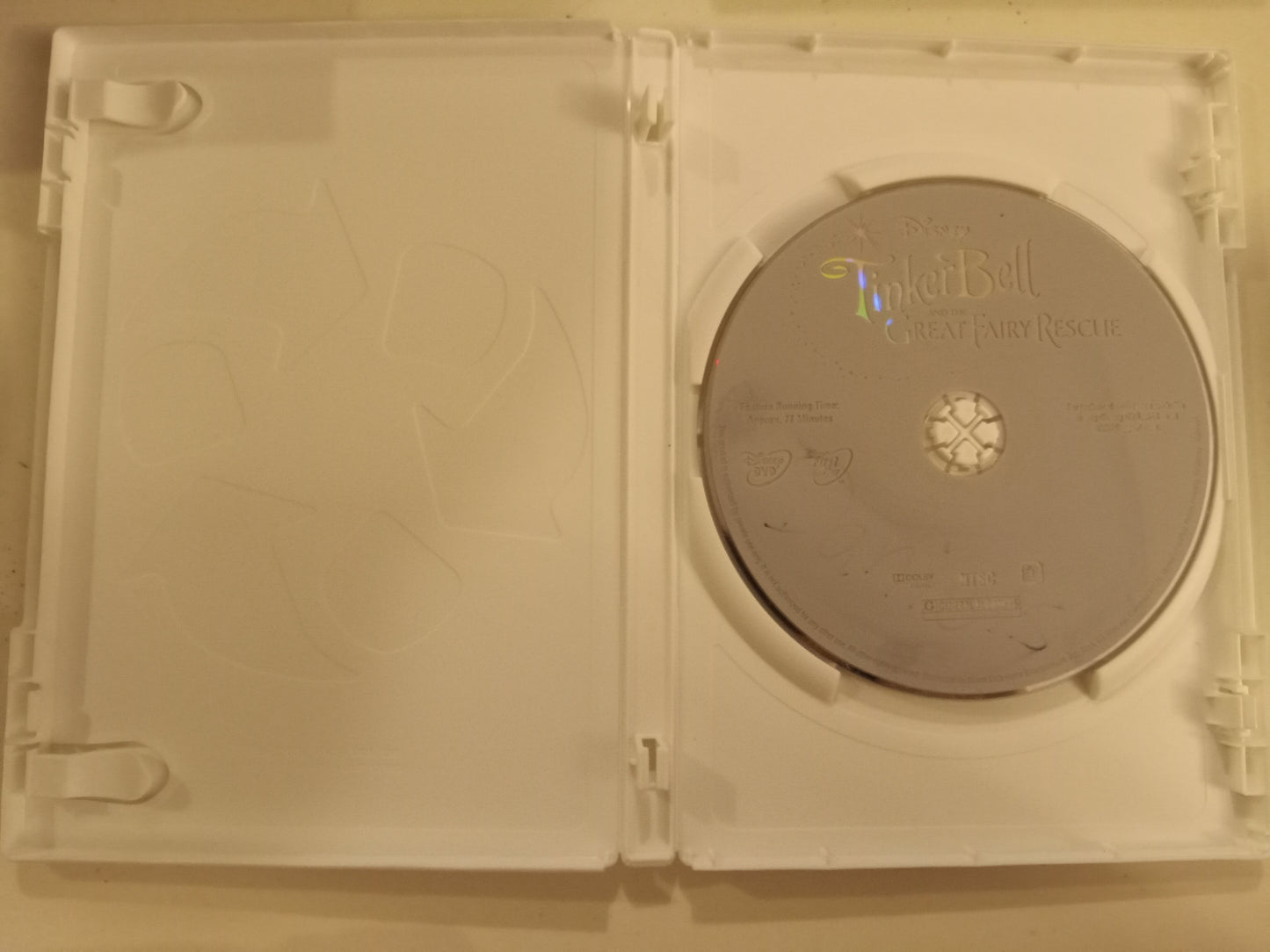 TinkerBell And The Great Fairy Rescue, Disney Animation DVD Movie, Widescreen, Rated G, USED