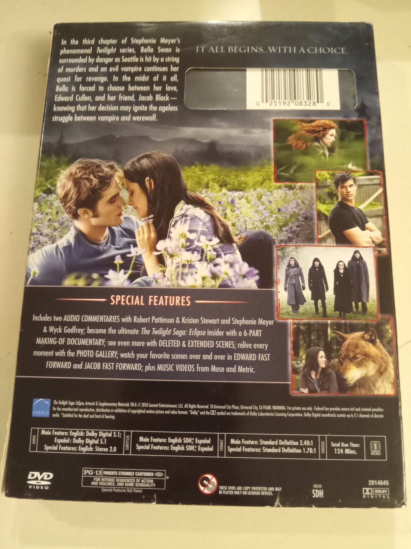 The Twilight Saga Eclipse, DVD Movie, 2 Disc Special/Collector's Ed. Kristen Stewart Widescreen, Rated PG-13, NEW/USED