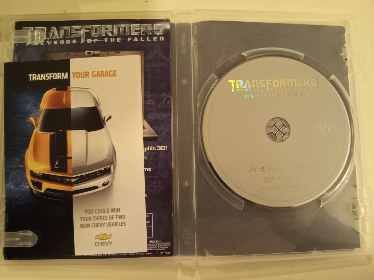 Transformers Revenge Of The Fallen, DVD Movie, 2 Disc Special Ed. Shia LaBeouf Widescreen, Rated PG-13, NEW/USED