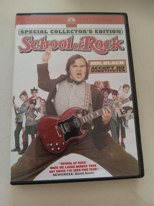 School Of Rock, DVD Movie, Special Collector's Ed. Jack Black Fullscreen, Rated PG-13, USED