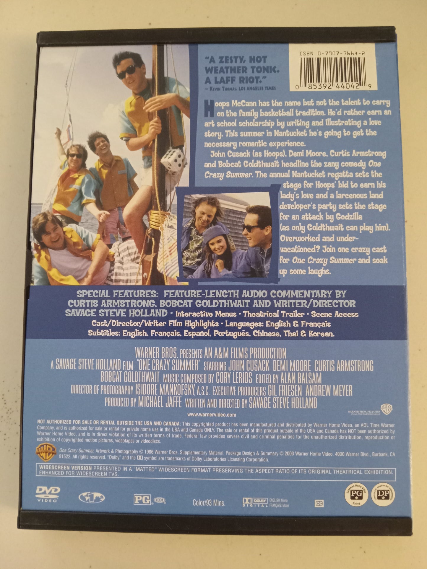One Crazy Summer, DVD Movie, Demi Moore Widescreen, Rated PG, USED