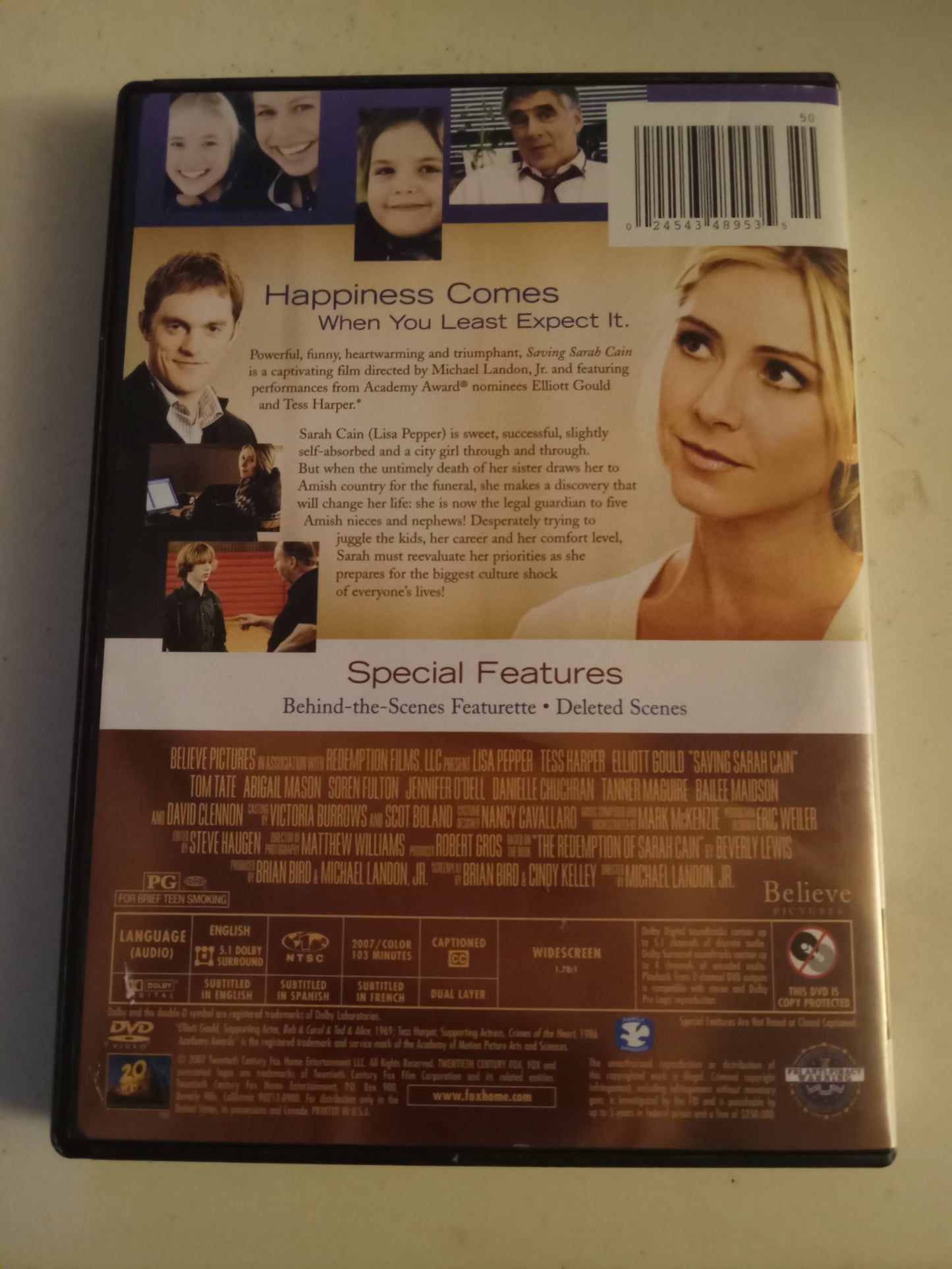 Saving Sarah Cain, DVD Movie, Lisa Pepper Widescreen, Rated PG, USED