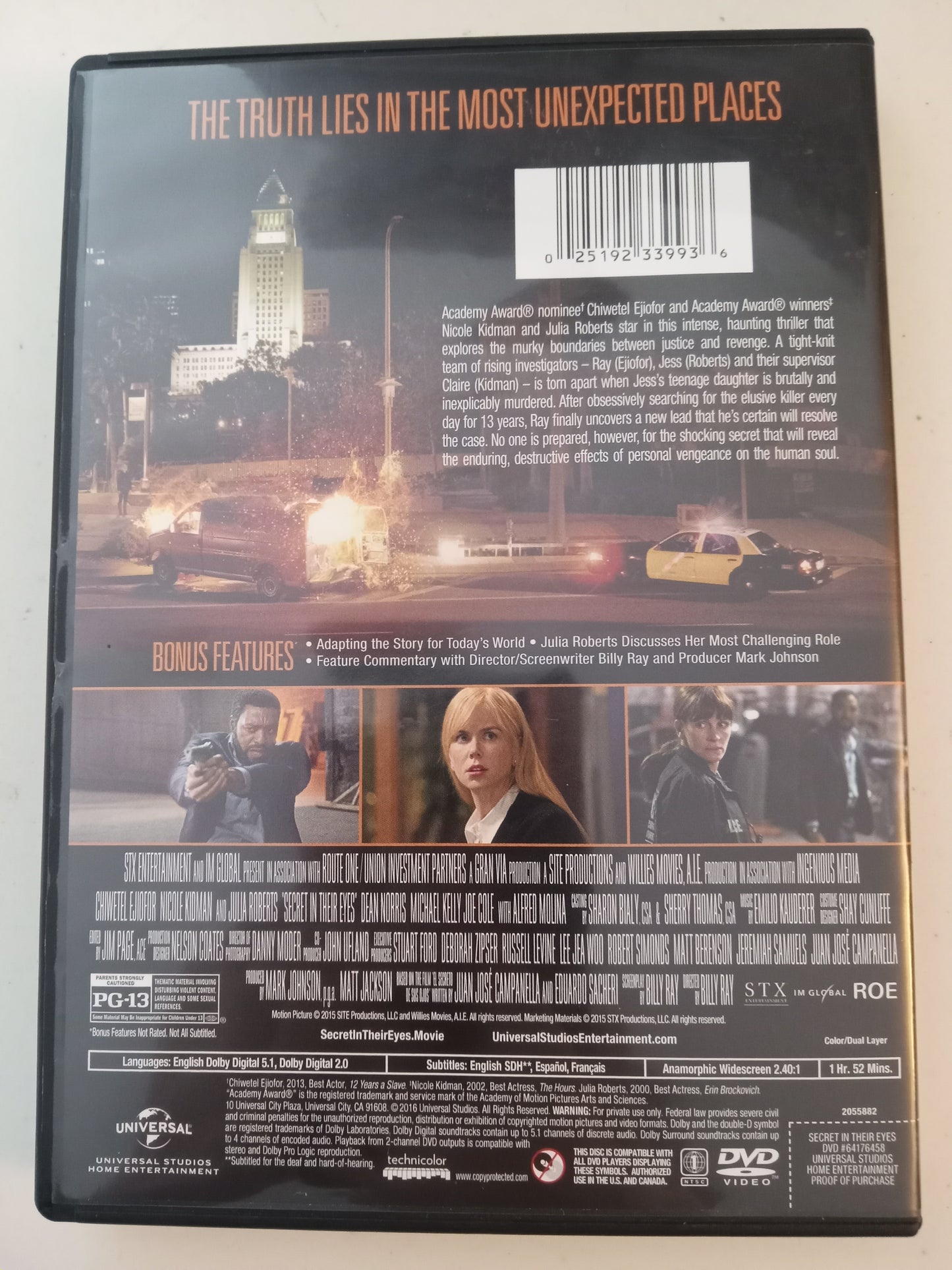 Secret In Their Eyes, DVD Movie, Julia Roberts Widescreen, Rated PG-13, USED