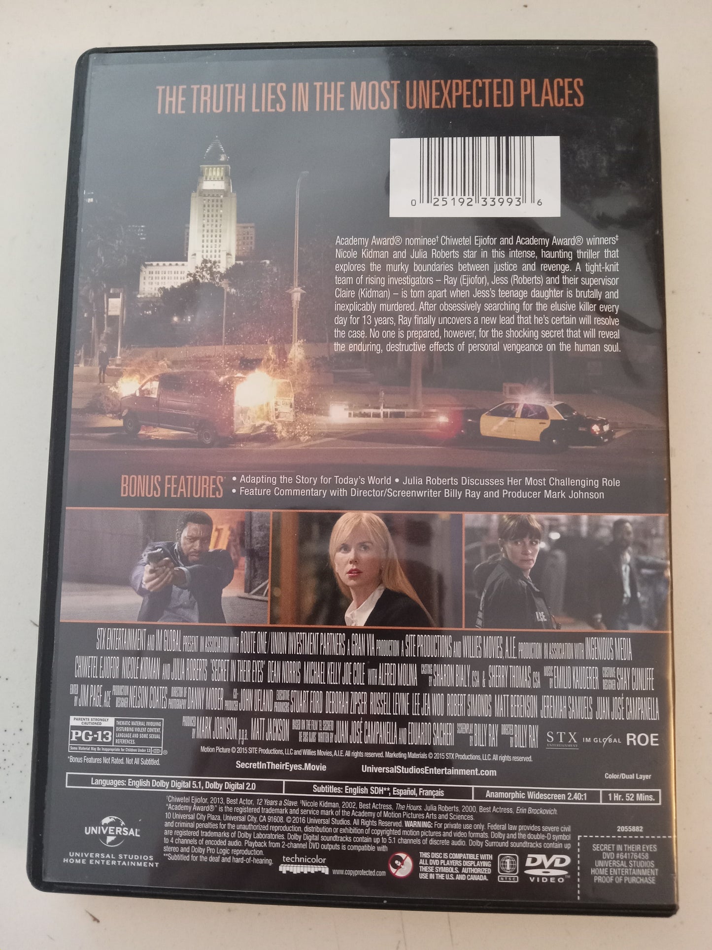 Secret In Their Eyes, DVD Movie, Julia Roberts Widescreen, Rated PG-13, USED