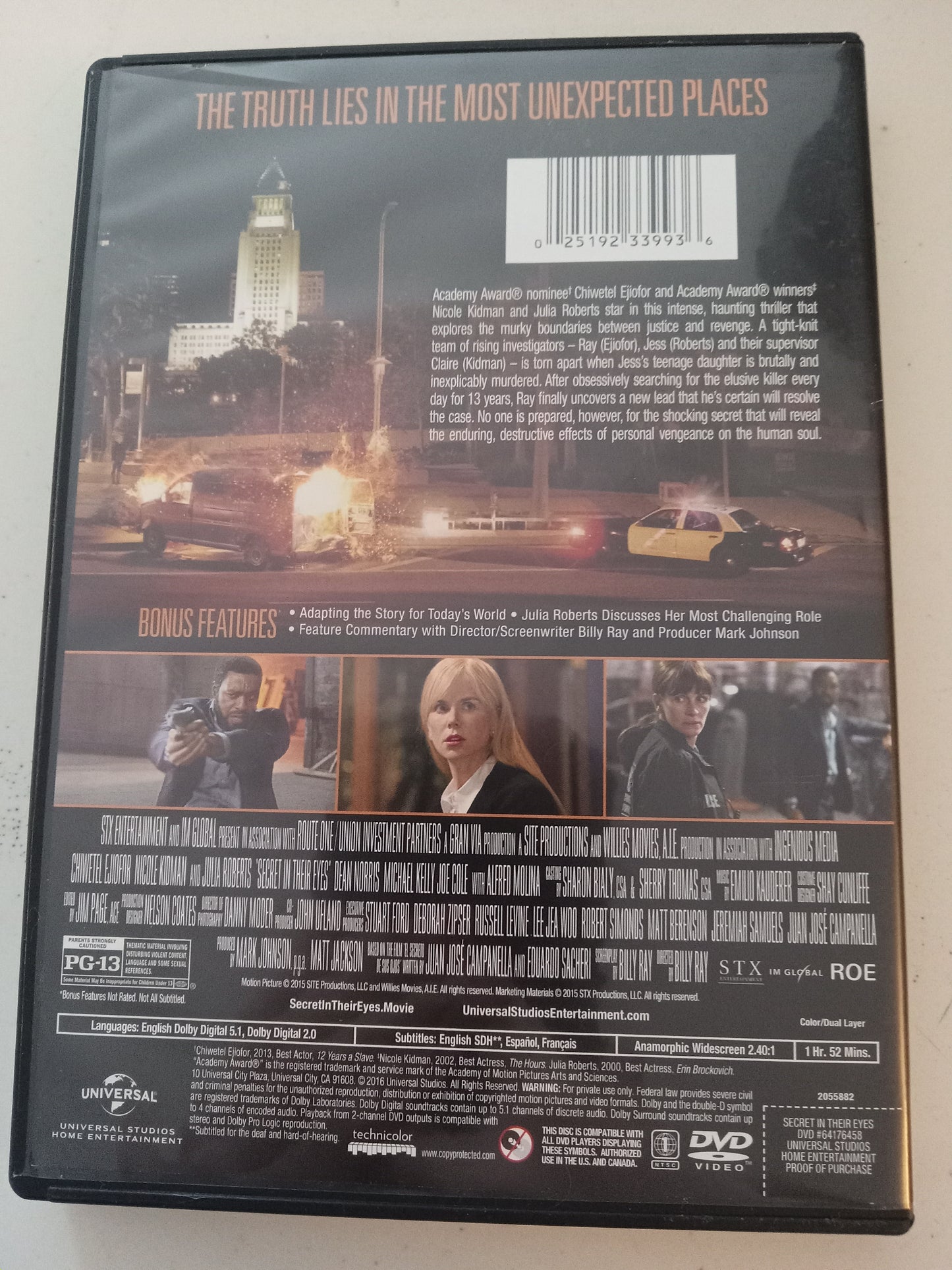 Secret In Their Eyes, DVD Movie, Julia Roberts Widescreen, Rated PG-13, USED