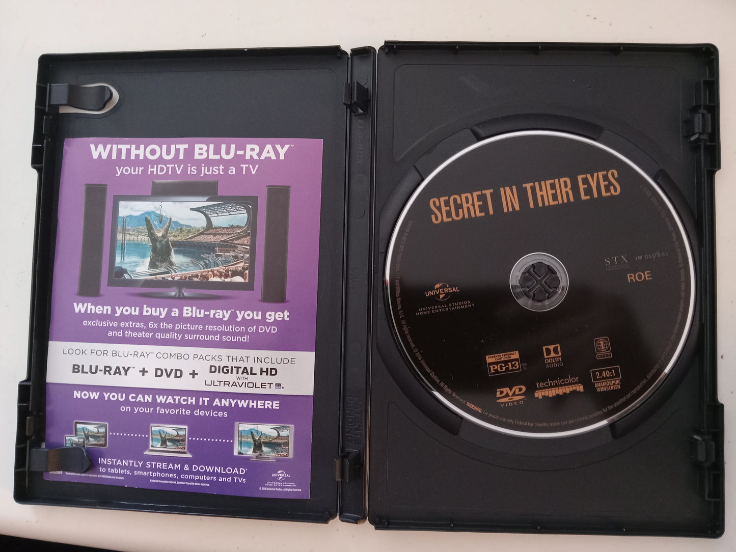 Secret In Their Eyes, DVD Movie, Julia Roberts Widescreen, Rated PG-13, USED
