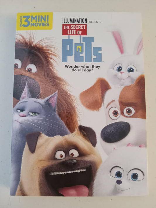 The Secret Life Of Pets, Illumination Animation DVD Movie, Widescreen, Rated PG USED