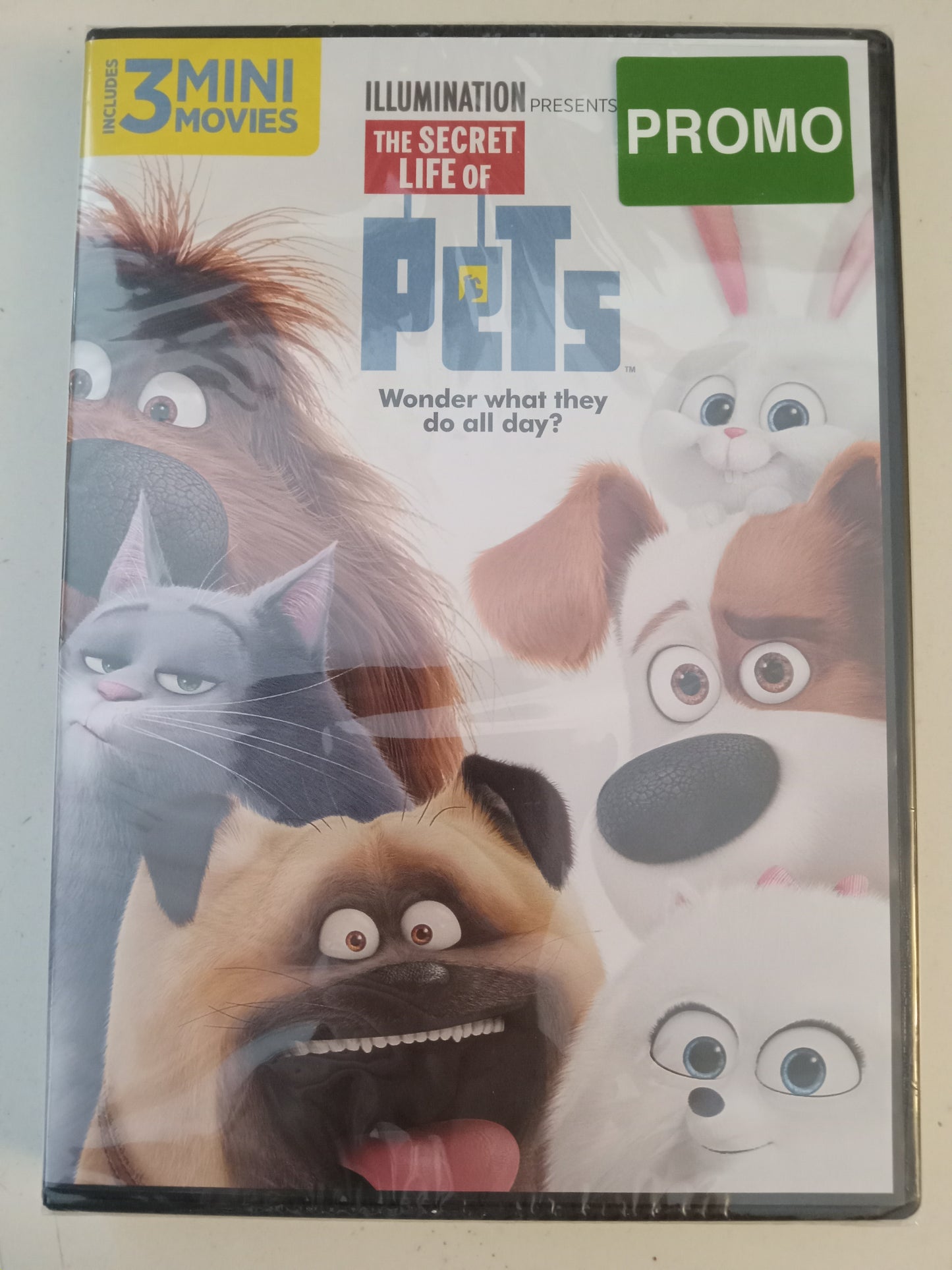 The Secret Life Of Pets, Illumination Animation DVD Movie, Widescreen, Rated PG USED