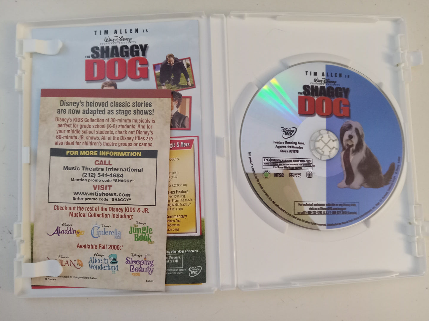 The Shaggy Dog, DVD Movie, Tim Allen Fullscreen/Widescreen, Rated PG, USED