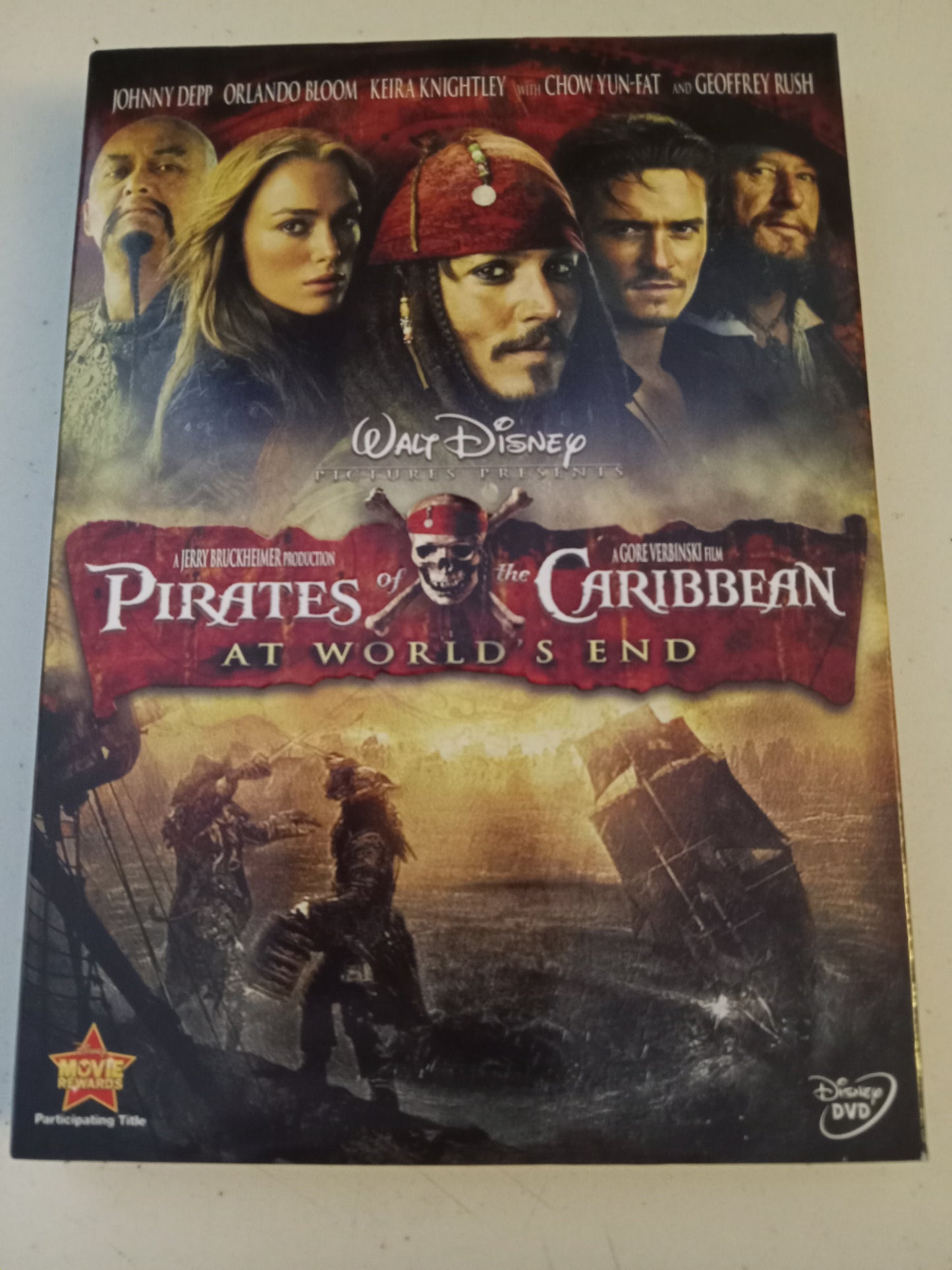 Pirates Of The Caribbean At Worlds End, DVD Movie, Johnny Depp Widescreen, Rated PG-13, USED