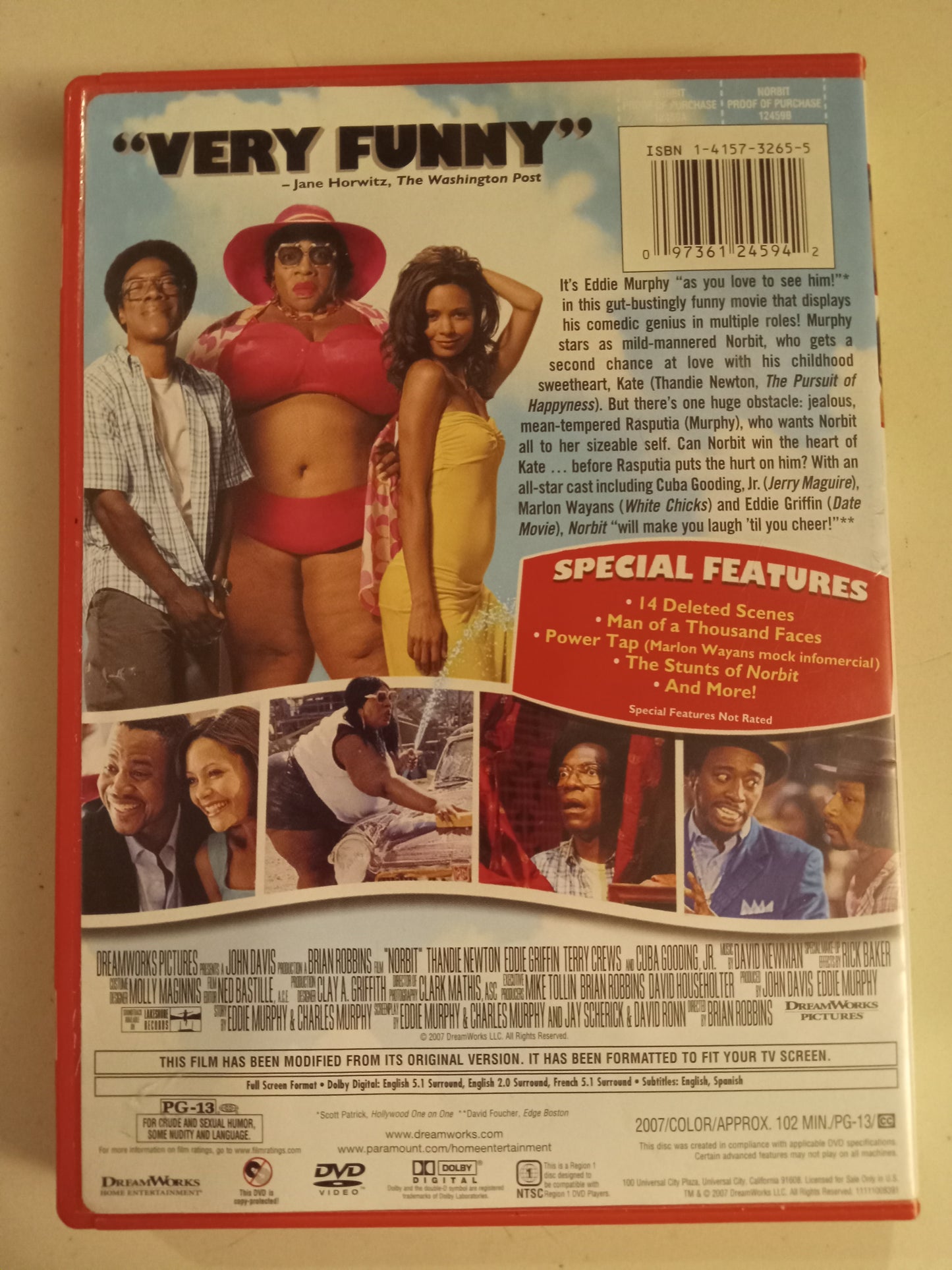Norbit, DVD Movie, Eddie Murphy Fullscreen, Widescreen, Rated PG-13, USED