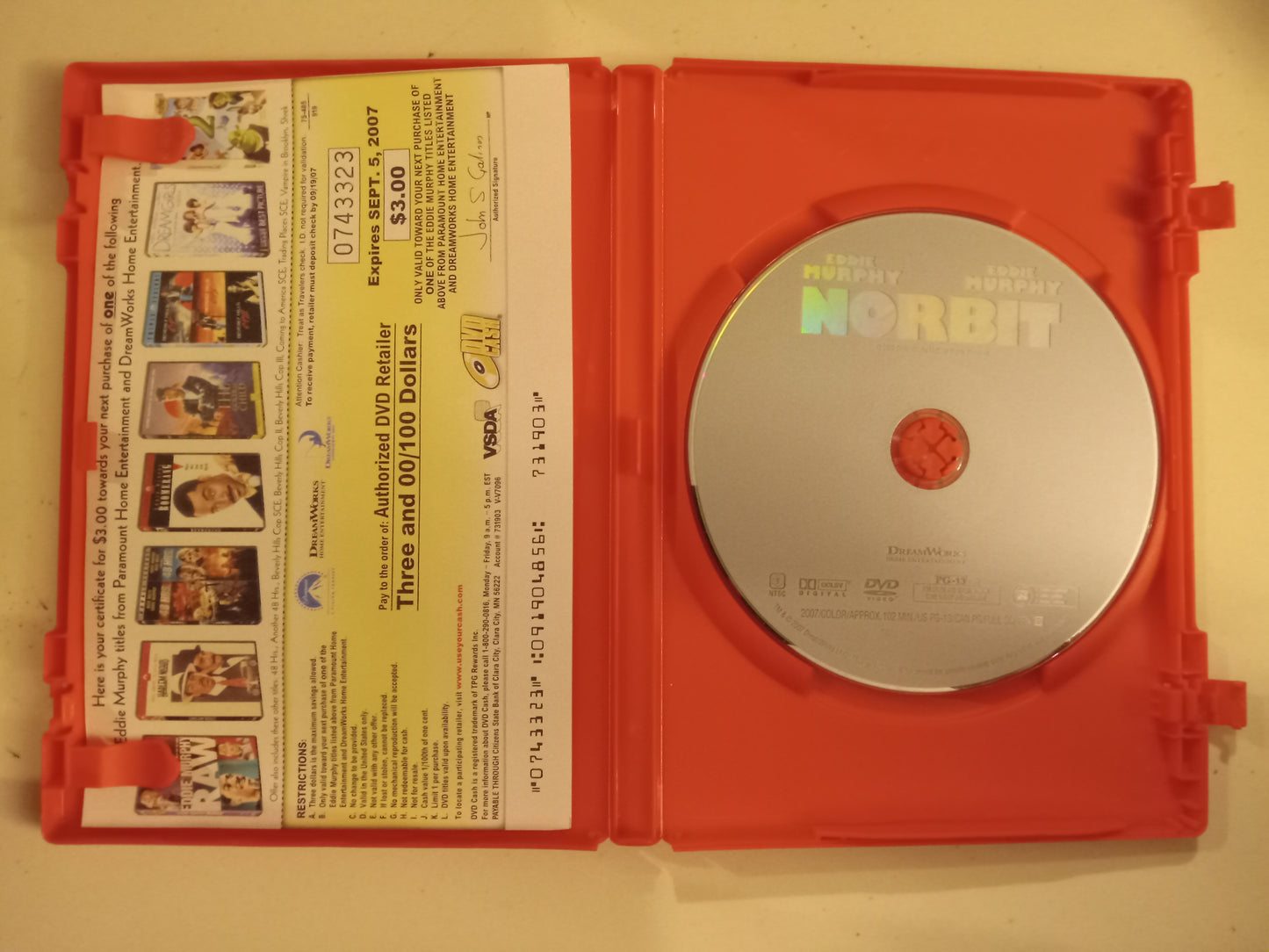 Norbit, DVD Movie, Eddie Murphy Fullscreen, Widescreen, Rated PG-13, USED