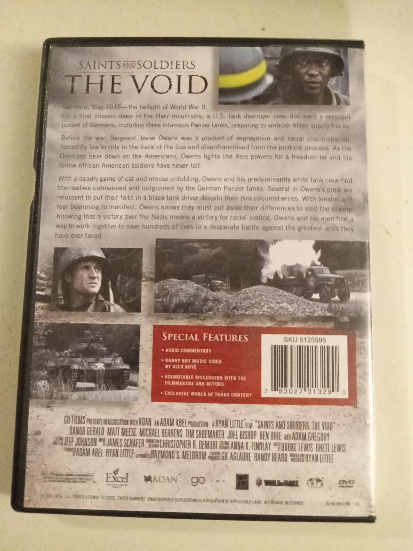 Saints And Soldiers The Void, DVD Movie, Danor Gerald Fullscreen, Rated PG-13, NEW/USED