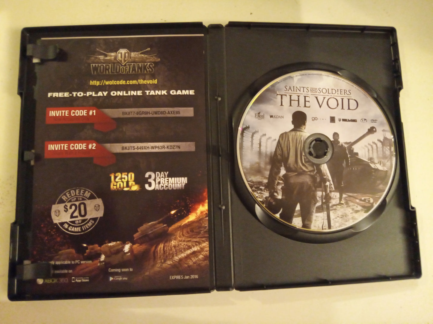 Saints And Soldiers The Void, DVD Movie, Danor Gerald Fullscreen, Rated PG-13, NEW/USED