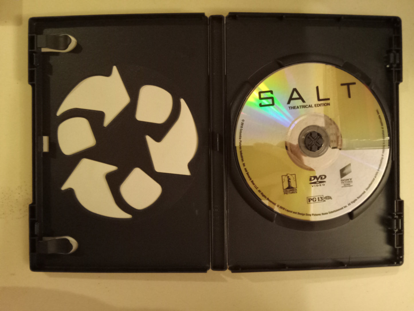 Salt, DVD Movie, Angelina Jolie Widescreen, Theatrical Ed. Rated PG-13, USED