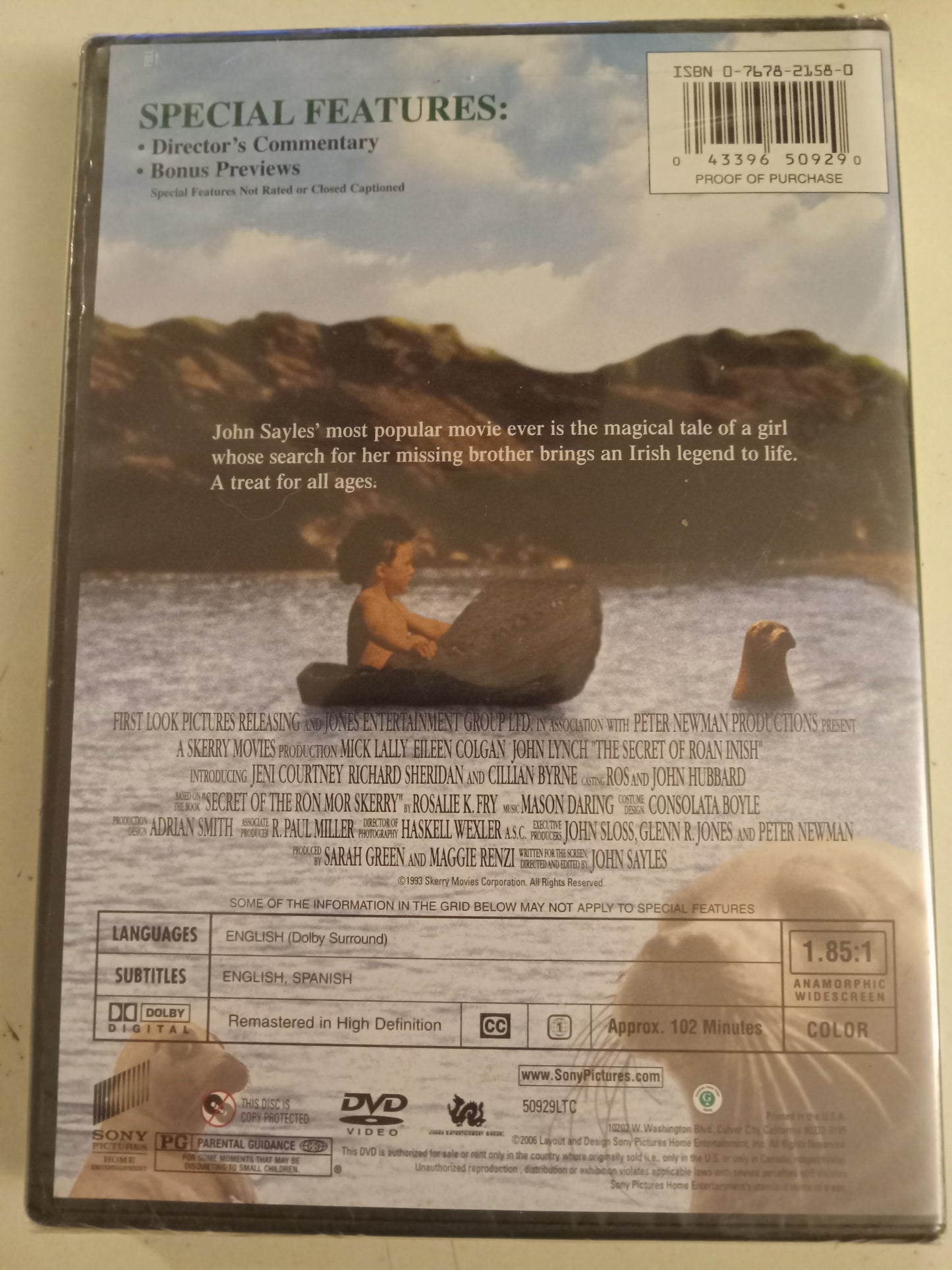 The Secret Of Roan Inish, DVD Movie, John Lynch Widescreen, Rated PG, NEW