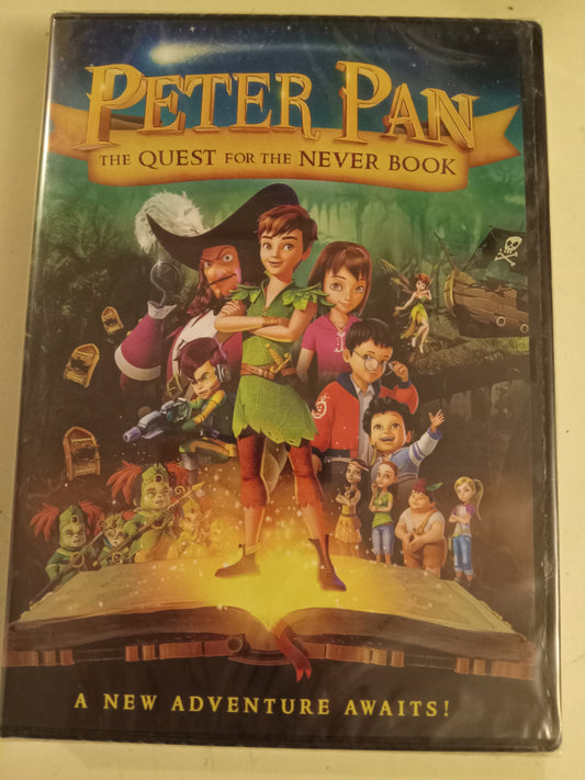 Peter Pan The Quest For The Never Book, Do Entertainment Animation DVD Movie, Widescreen, Not Rated, NEW