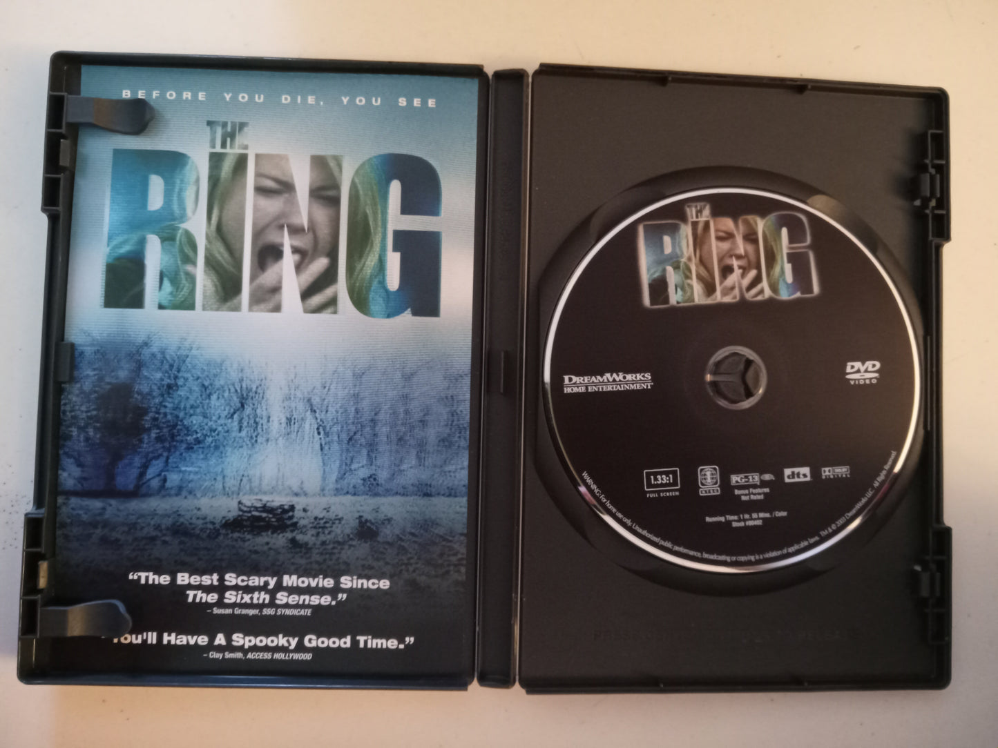 The Ring, DVD Movie, Naomi Watts Fullscreen, Rated PG-13, USED