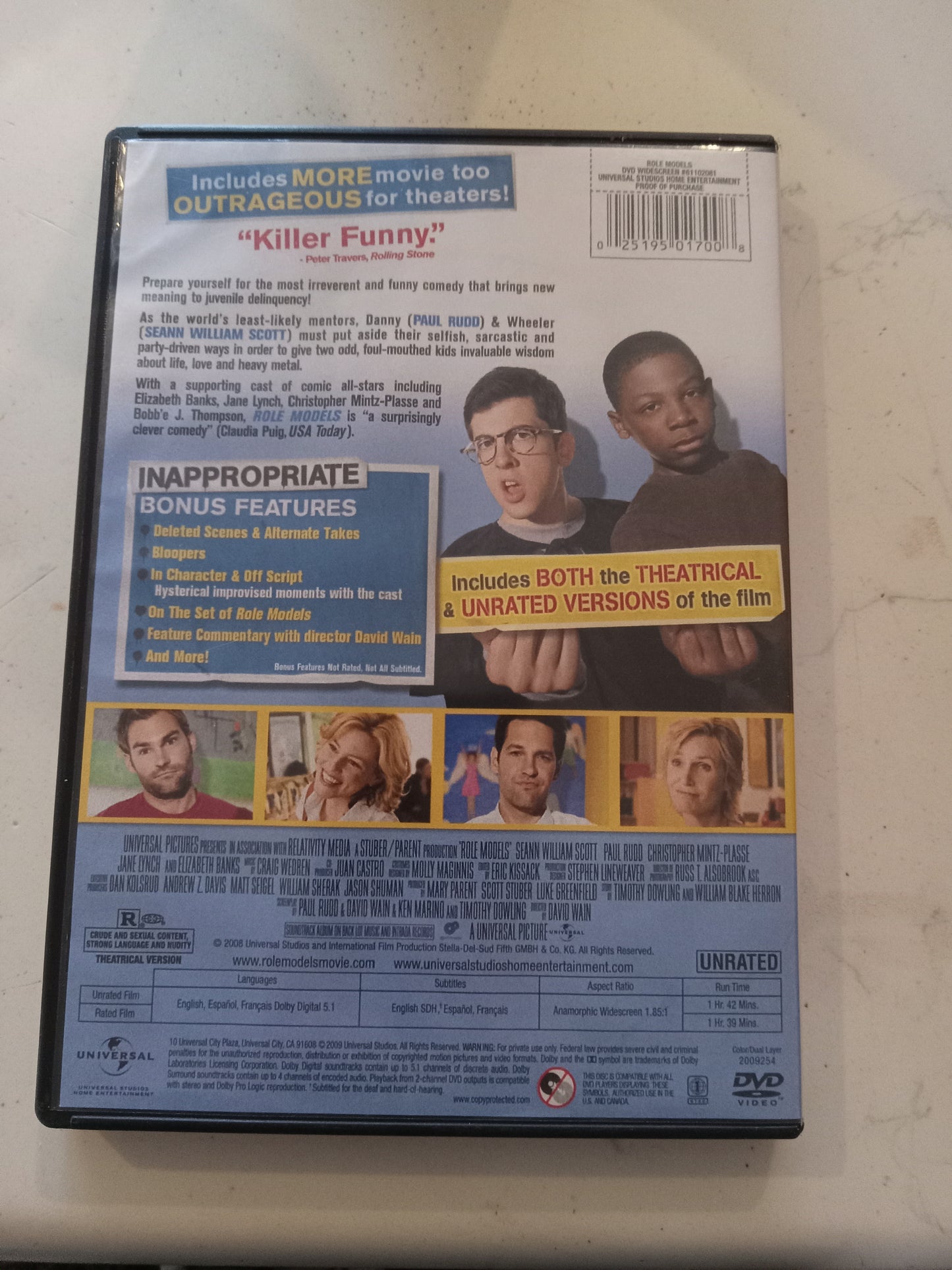 Role Models, DVD Movie, Paul Rudd Widescreen, Not-Rated/R, USED
