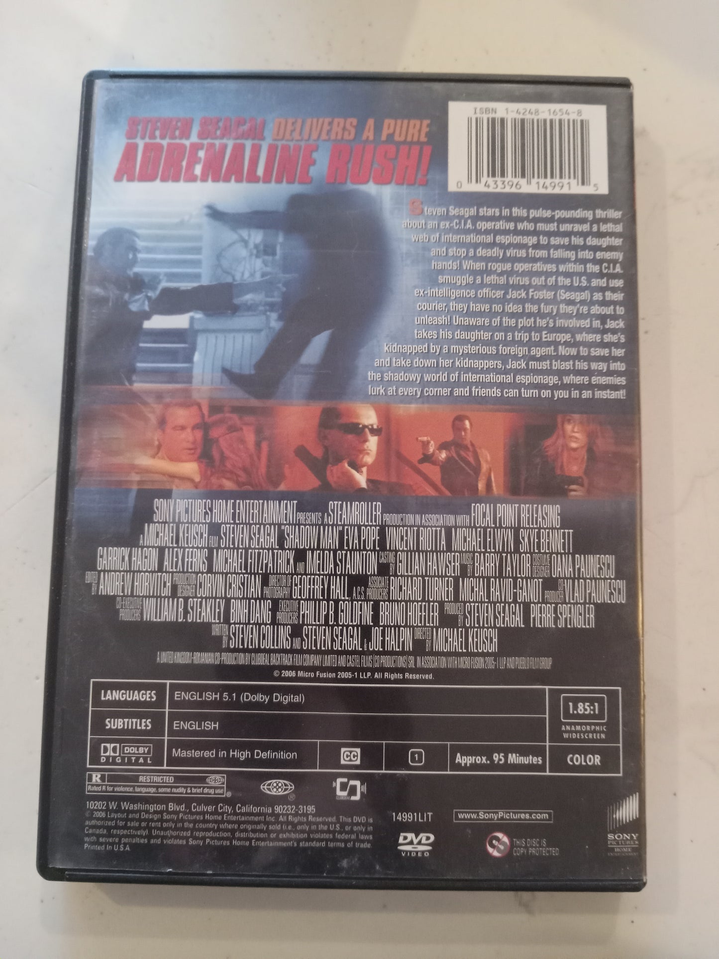 Shadow Man, DVD Movie, Steven Seagal Widescreen, Rated R, USED