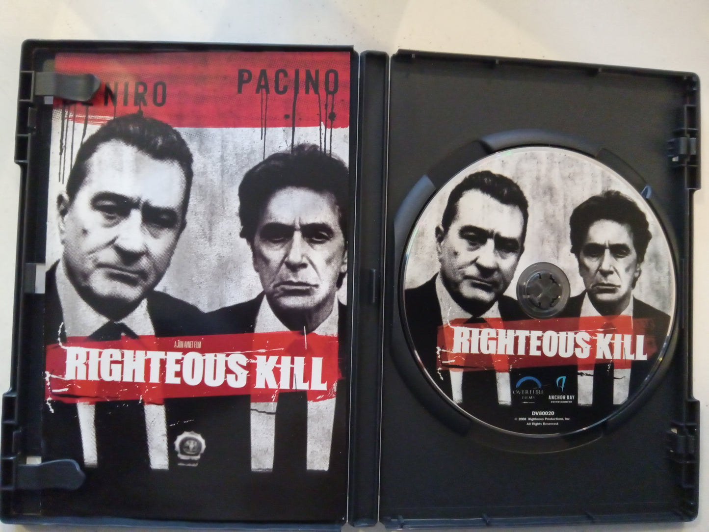 Righteous Kill, DVD Movie, Robert DeNiro Widescreen, Rated R, USED