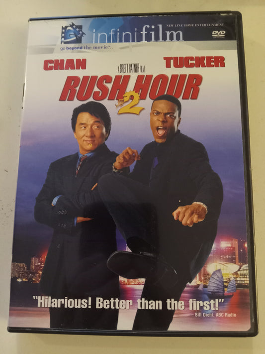 Rush Hour 2, DVD Movie, Jackie Chan Widescreen, Rated PG-13, USED