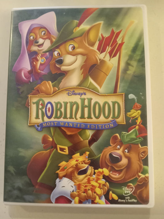 Robin Hood, Disney Animation DVD Movie, Widescreen, Rated G, USED