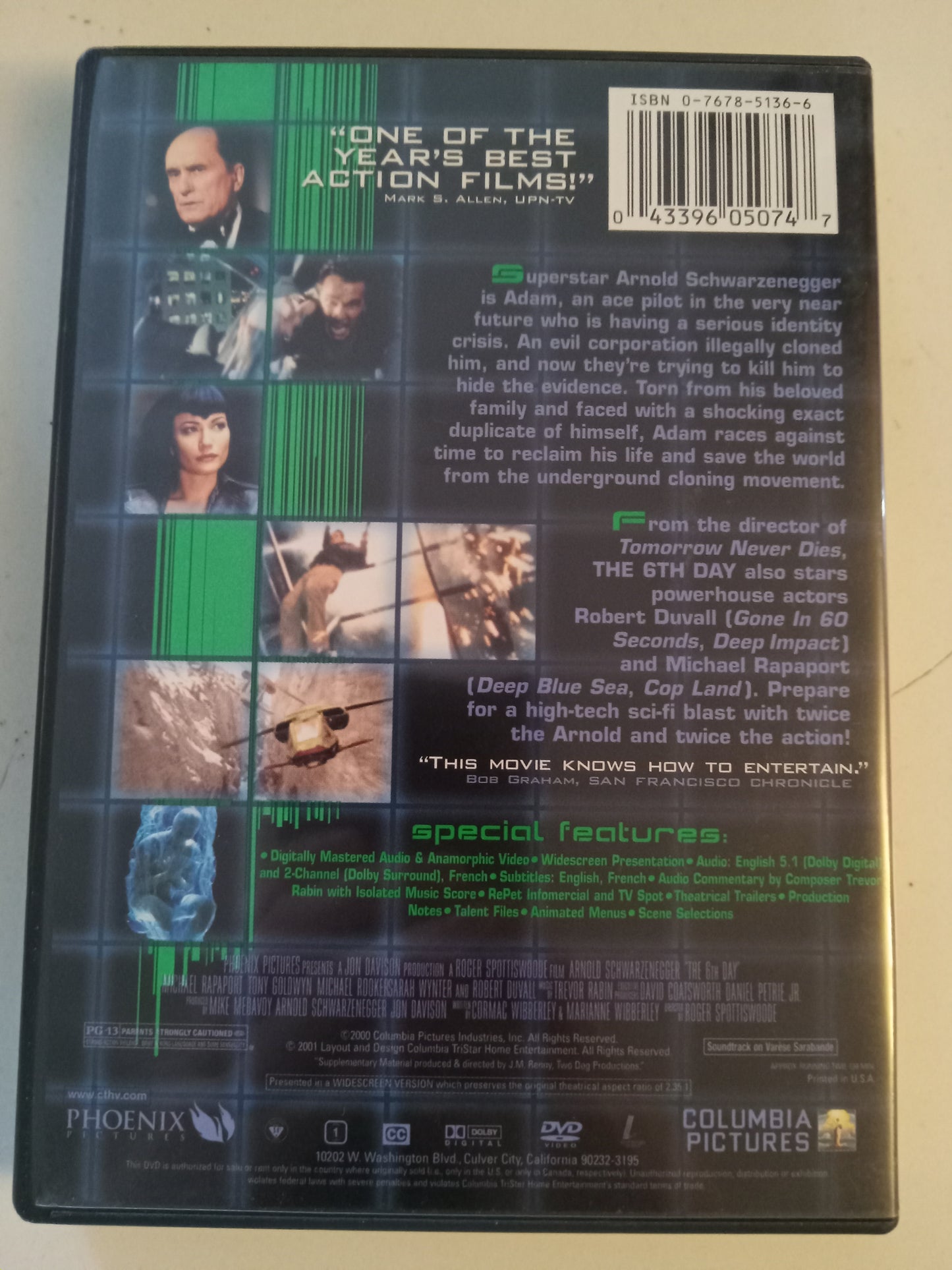The 6th Day, 2 Disc Special Edition, DVD Movie, Arnold Schwarzenegger Widescreen, Rated PG-13, USED