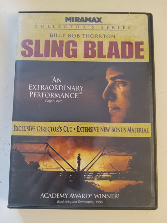 Sling Blade, Directors Cut, DVD Movie, Billy Bob Thornton Widescreen, 2 Disc Collector's Series Not Rated, Rare OOP, USED