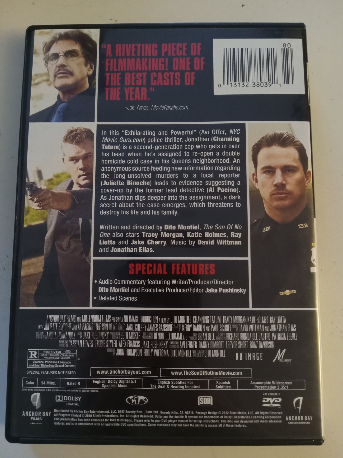 The Son Of No One, DVD Movie, Channing Tatum Widescreen, Rated R, USED