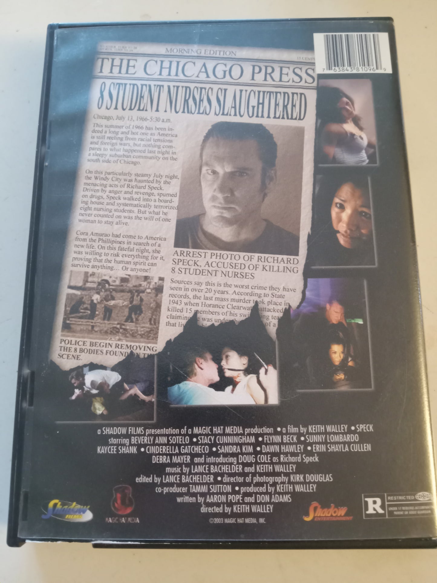 Speck, DVD Movie, Stacy Cunningham Widescreen, Rated R, USED
