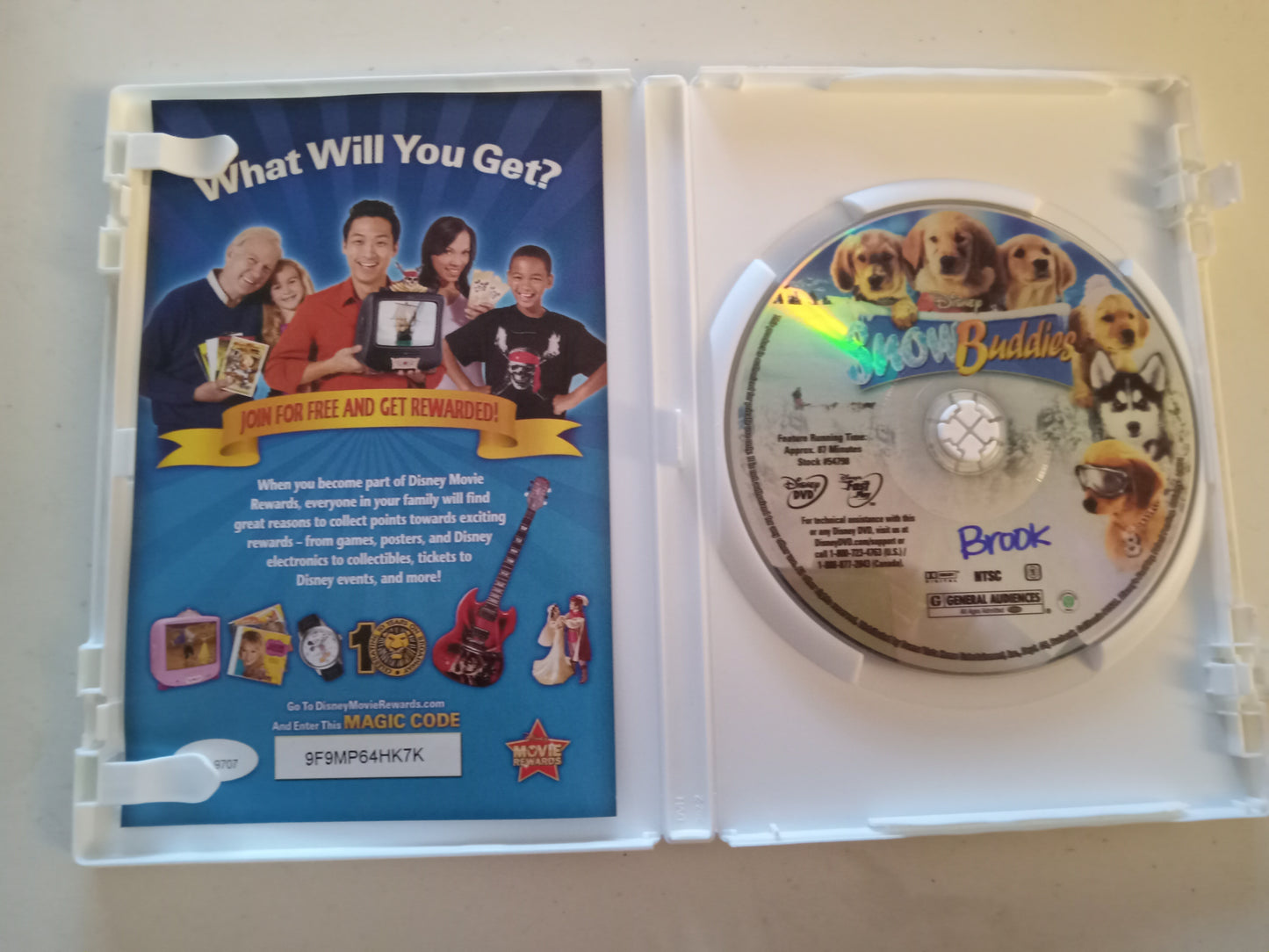 Snow Buddies, Disney DVD Movie, Dominic Scott Kay Widescreen, Rated G, USED