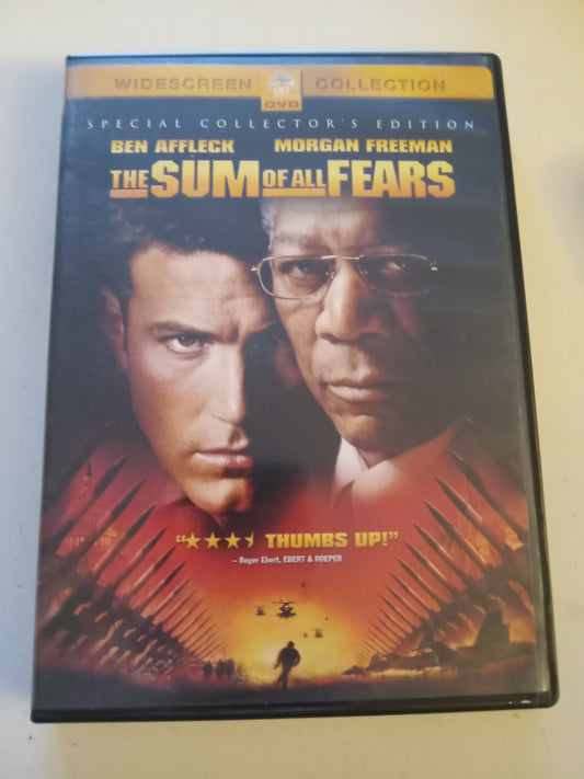 The Sum Of All Fears, DVD Movie, Ben Affleck Widescreen, Rated PG-13, USED