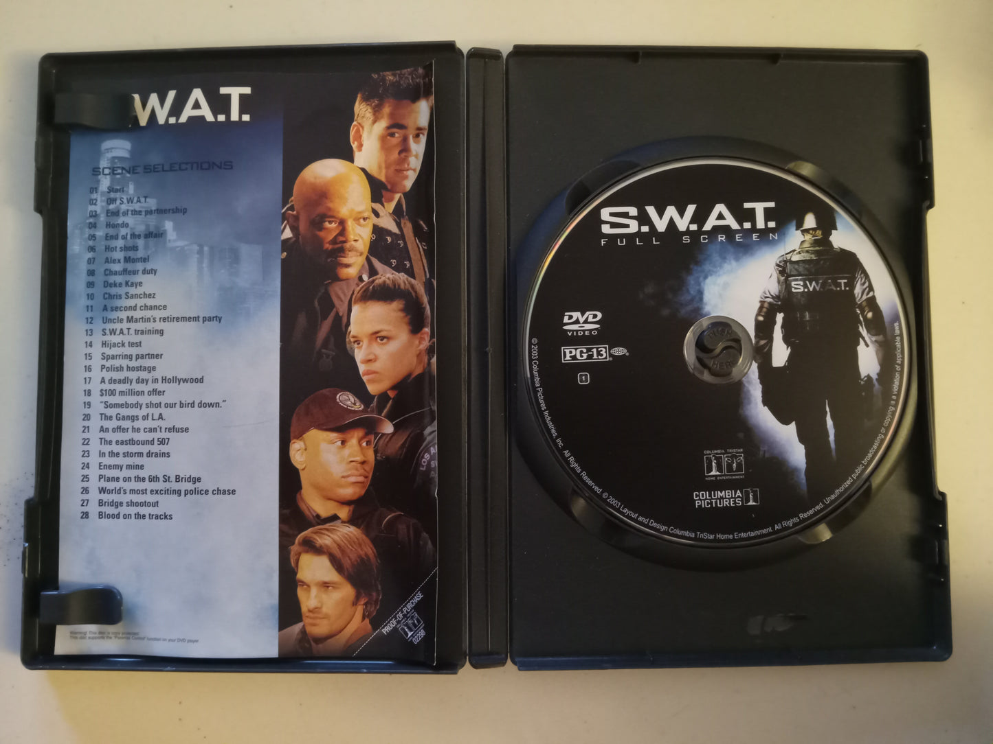 S.W.A.T, DVD Movie, Samuel Jackson Widescreen/Fullscreen, Special Ed. Rated PG-13, USED