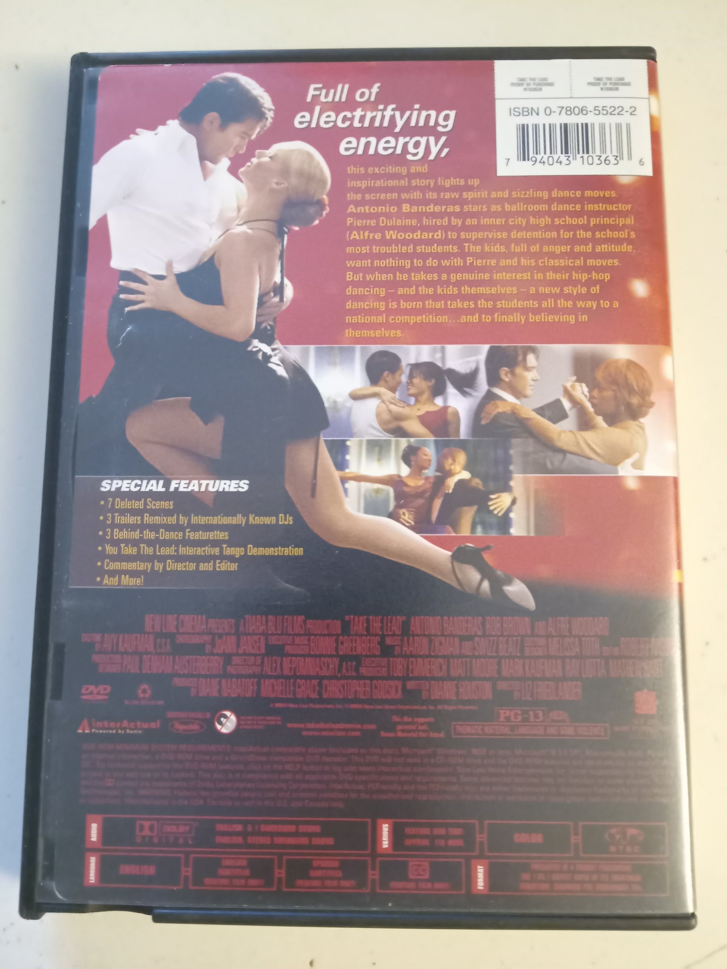 Take The Lead, DVD Movie, Antonio Banderas Widescreen, Rated PG-13, USED