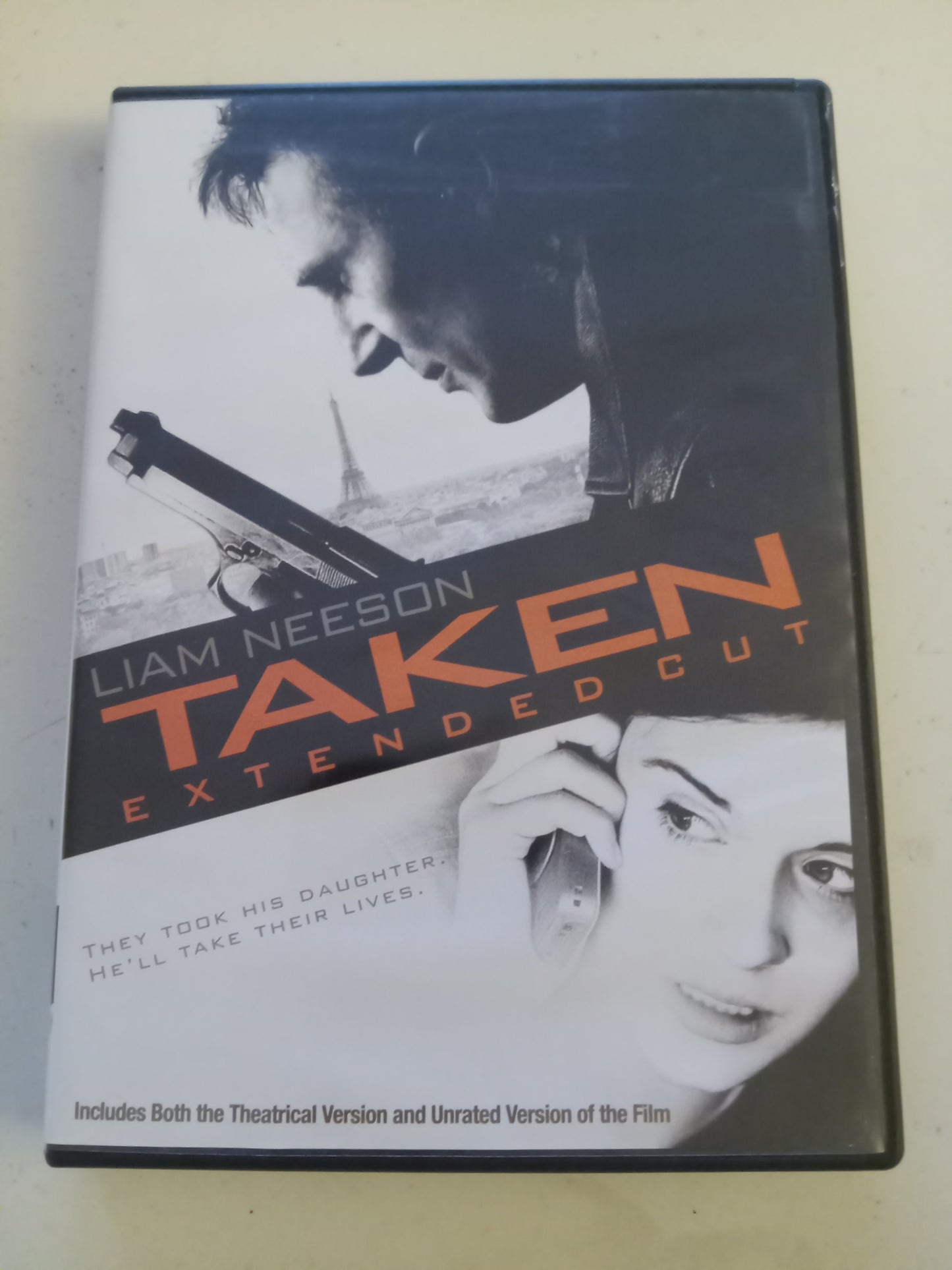 Taken Extended Cut, DVD Movie, Liam Neeson Widescreen, Not Rated, USED