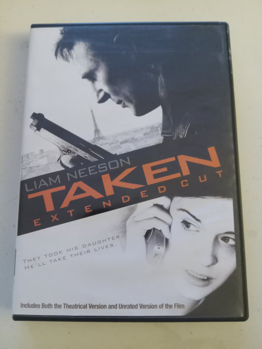 Taken Extended Cut, DVD Movie, Liam Neeson Widescreen, Not Rated, USED