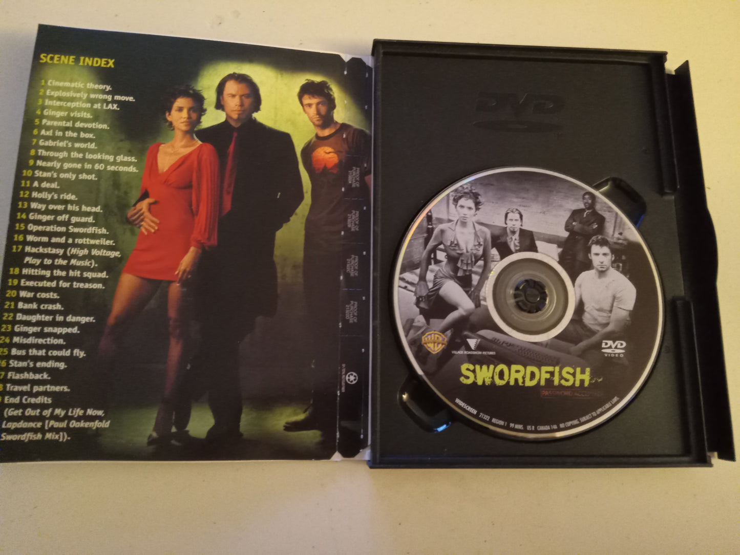 Swordfish, DVD Movie, John Travolta Widescreen, Rated R, USED